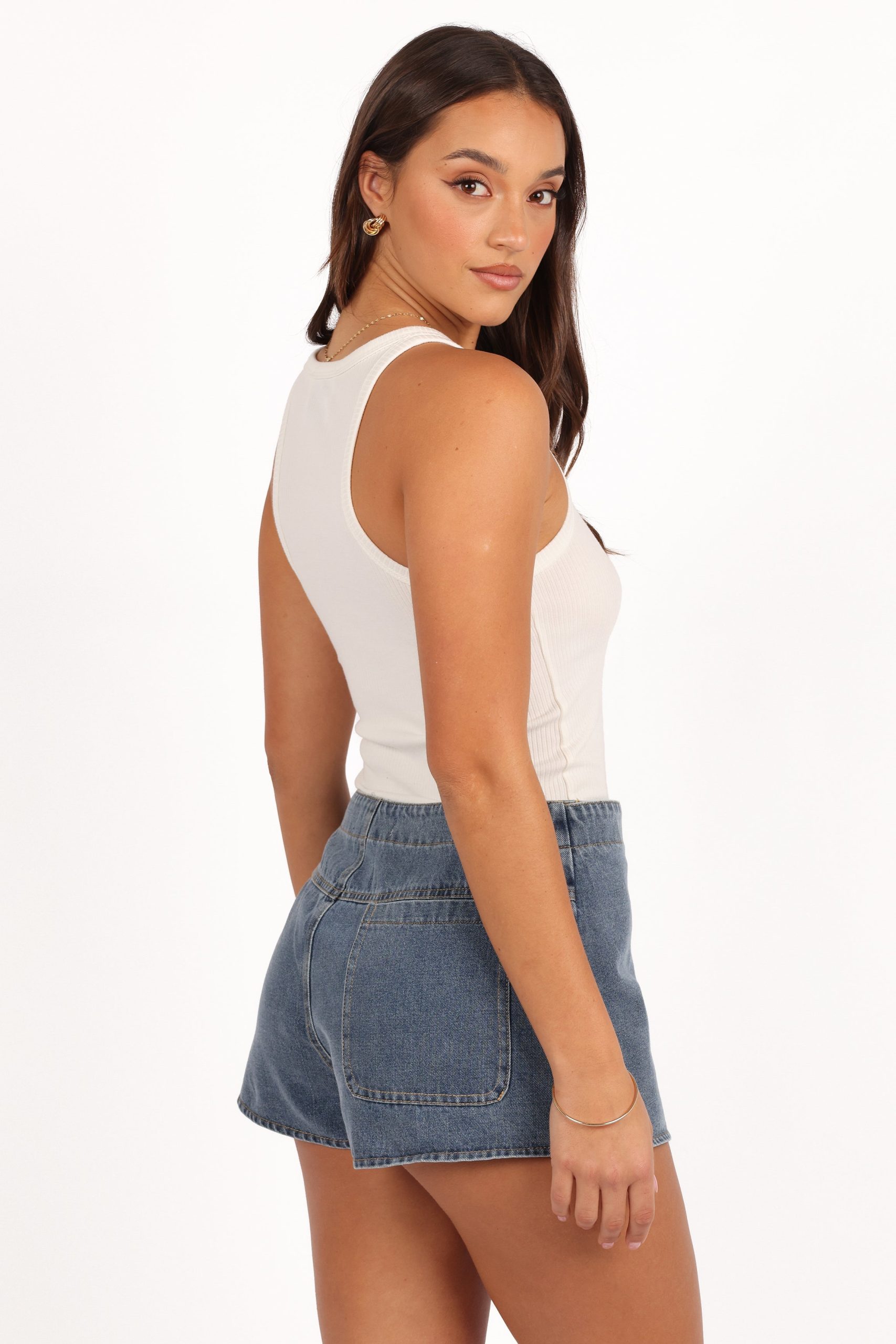 Ashton Denim Skort - Medium Wash - Image 4