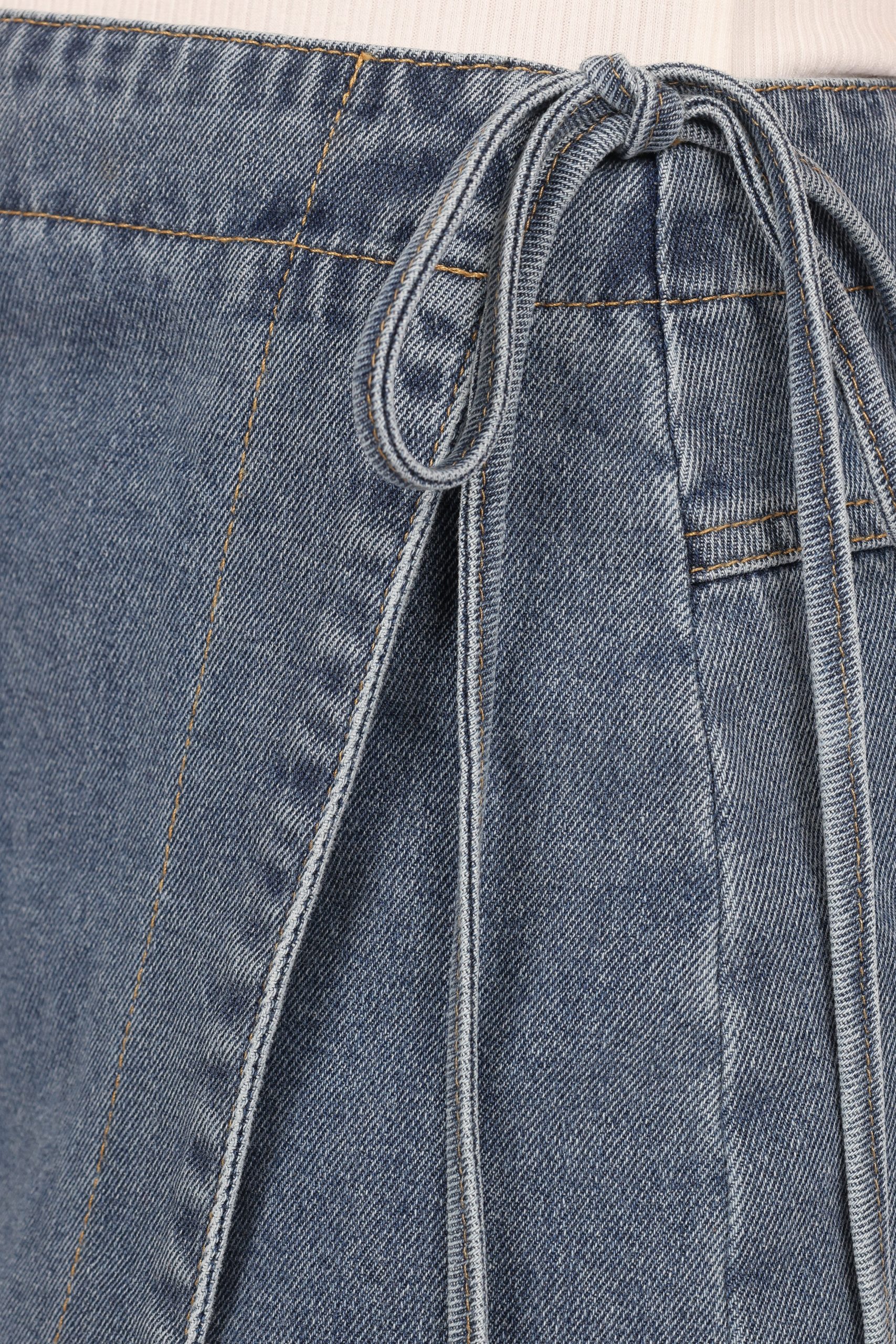 Ashton Denim Skort - Medium Wash - Image 7