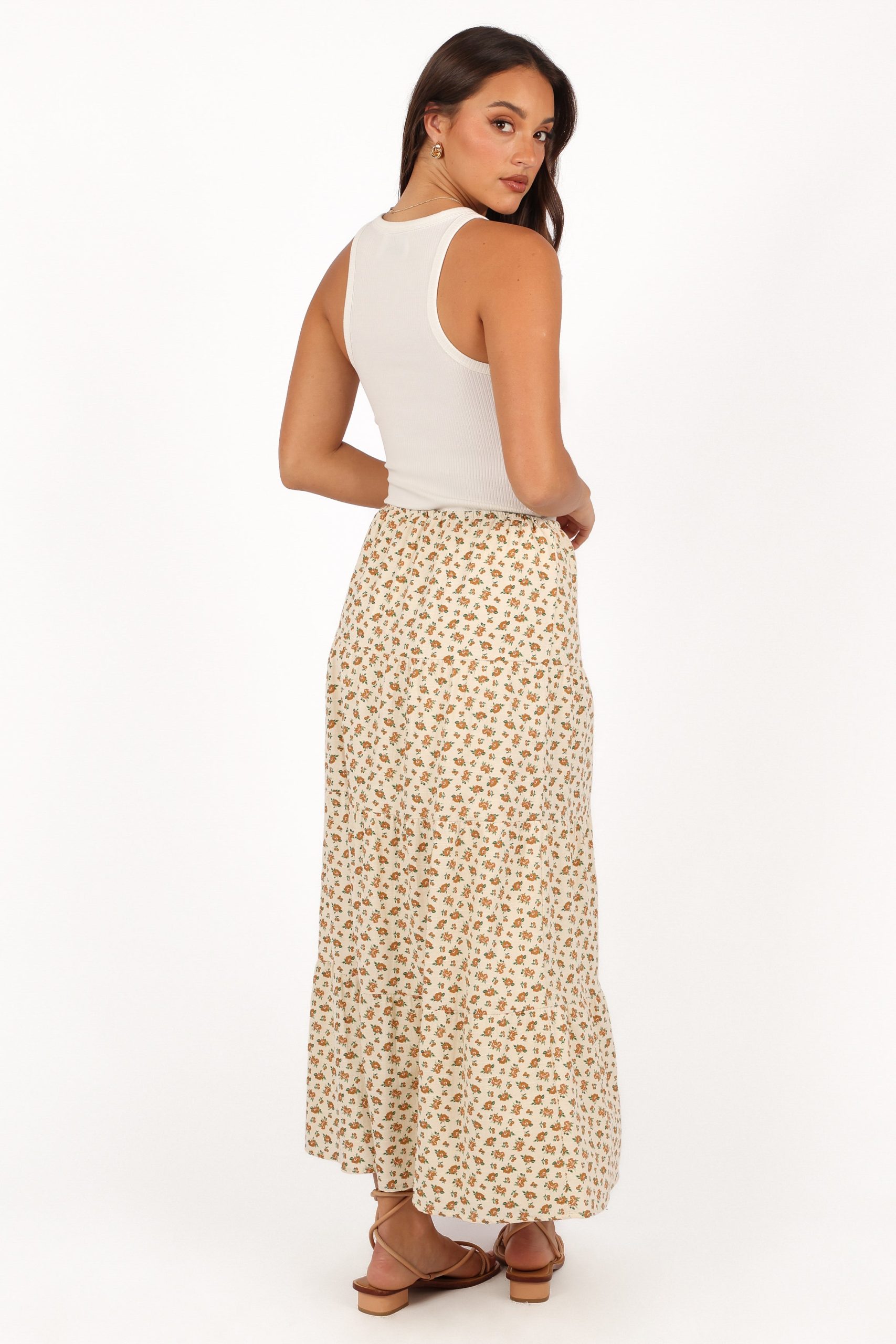 Bailey Tiered Maxi Skirt - Yellow - Image 5