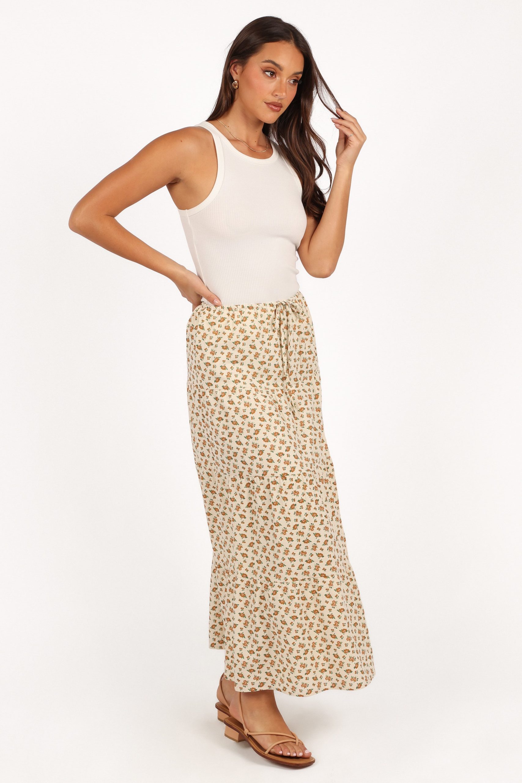 Bailey Tiered Maxi Skirt - Yellow - Image 6