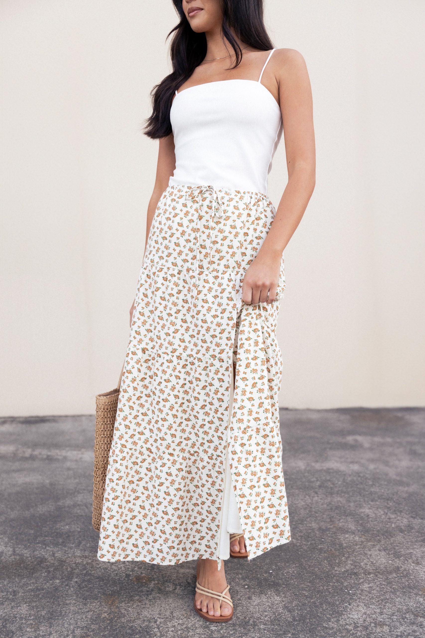 Bailey Tiered Maxi Skirt - Yellow - Image 2