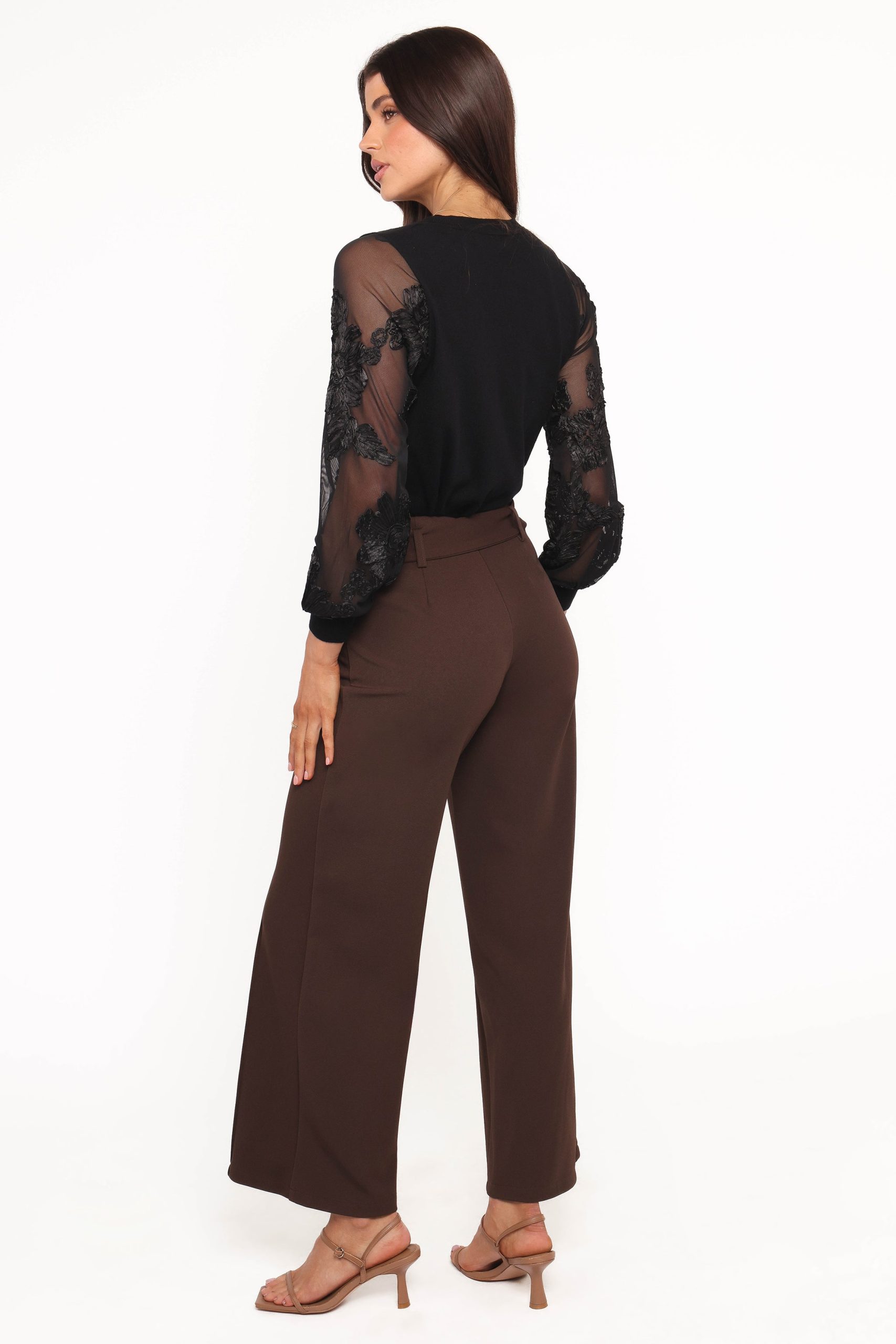 Benton Belted Pant - Brown - Image 4