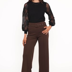 Benton Belted Pant - Brown