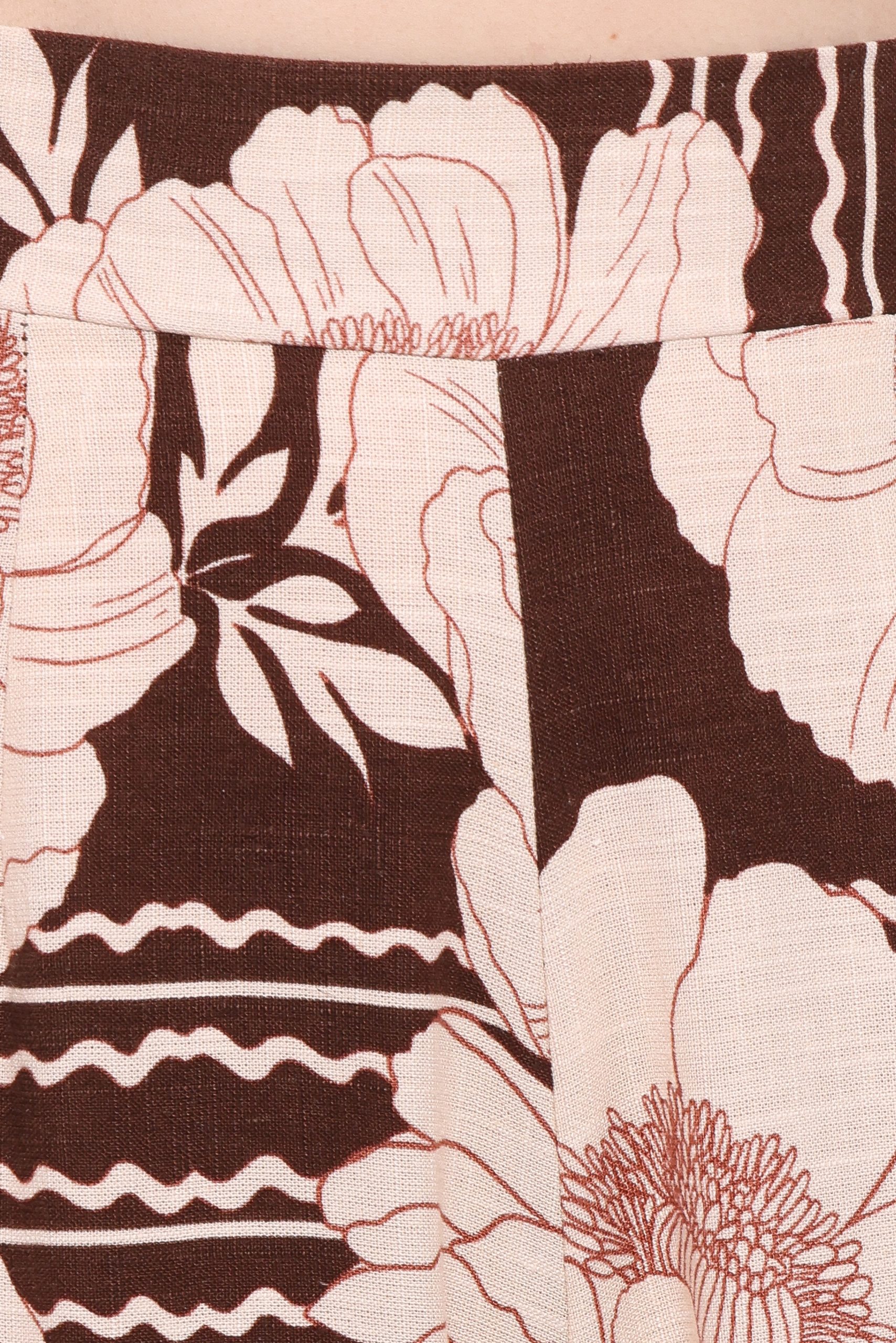 Bernadine Wide Leg Pant - Brown Floral - Image 6