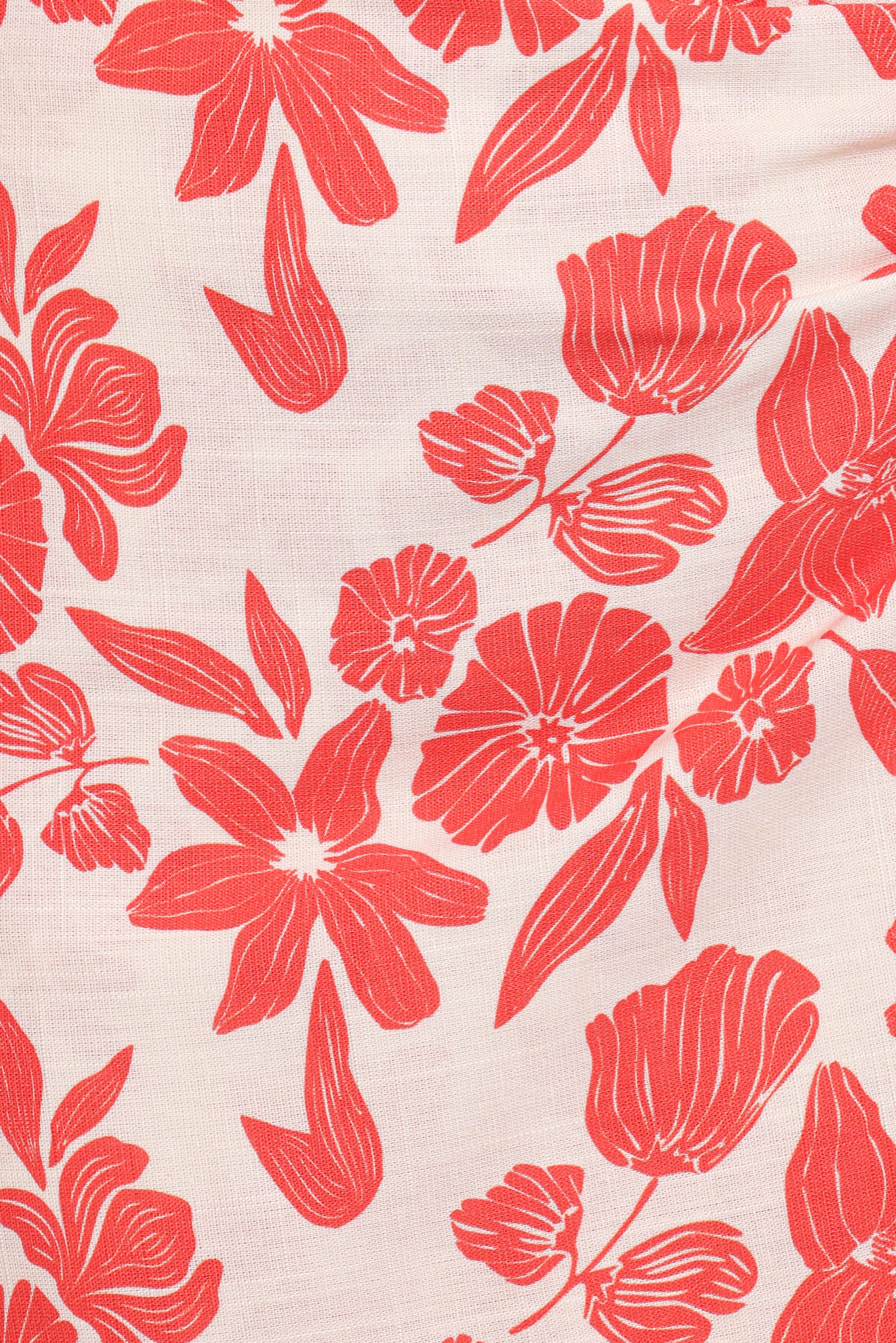 Calypso Wrap Mini Skirt - Red Floral - Image 7