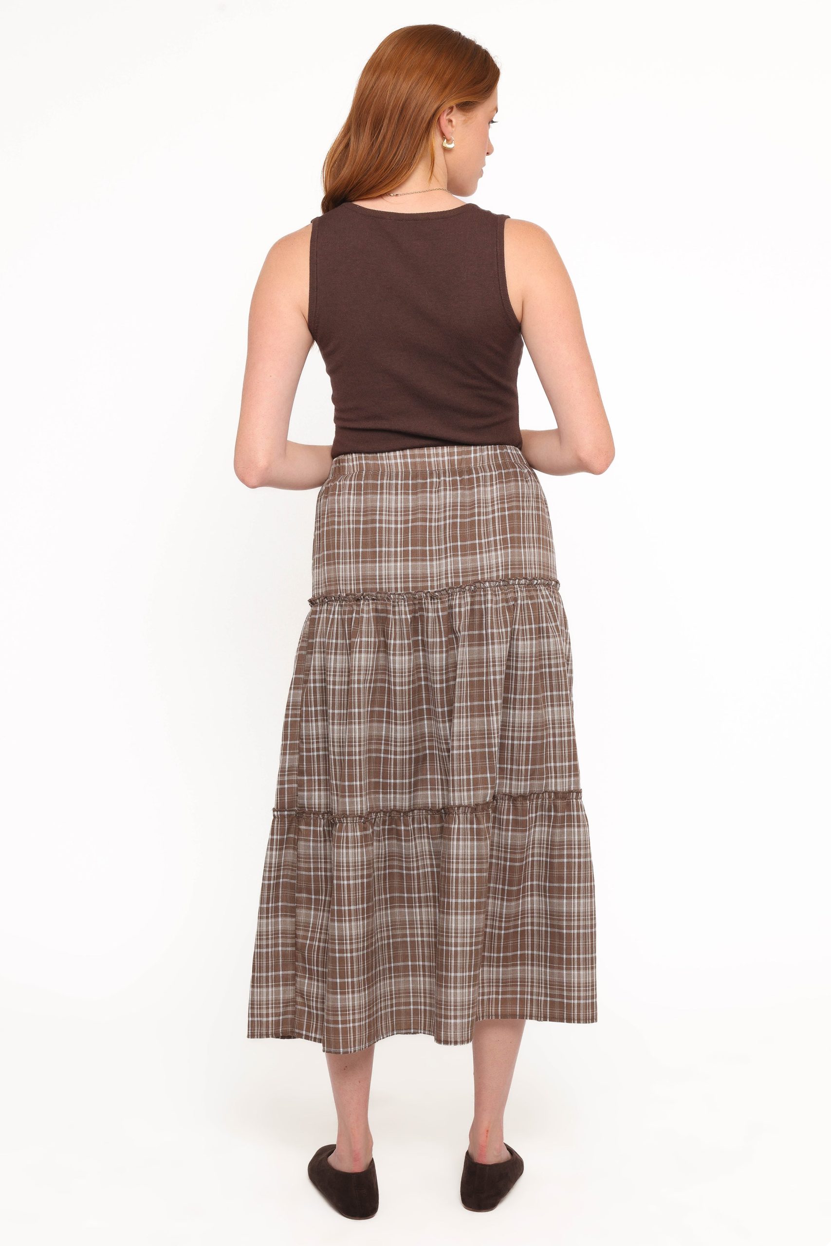 Campbell Tiered Maxi Skirt - Juno Check - Image 4