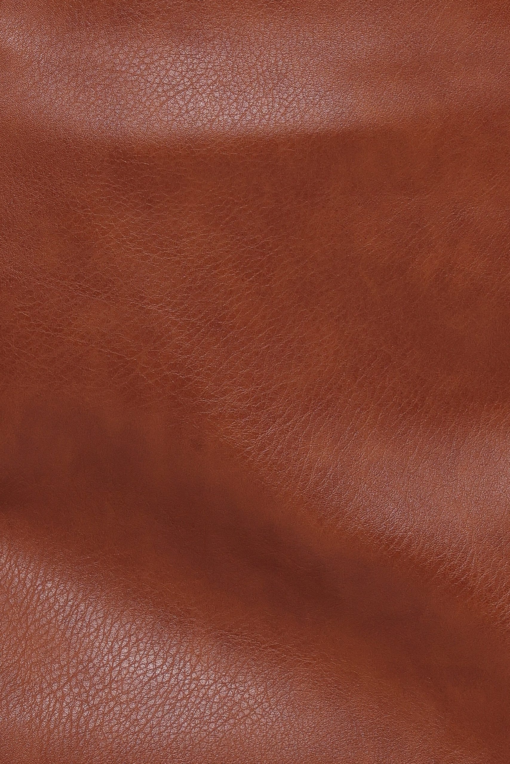 Catania Faux Leather Mini Skirt - Camel Brown - Image 7