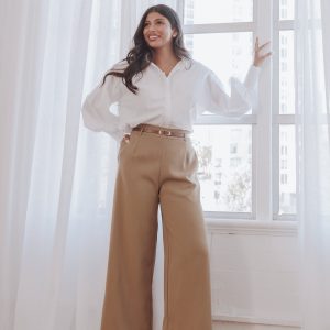 Ceres Belted Wide Leg Pant - Olive