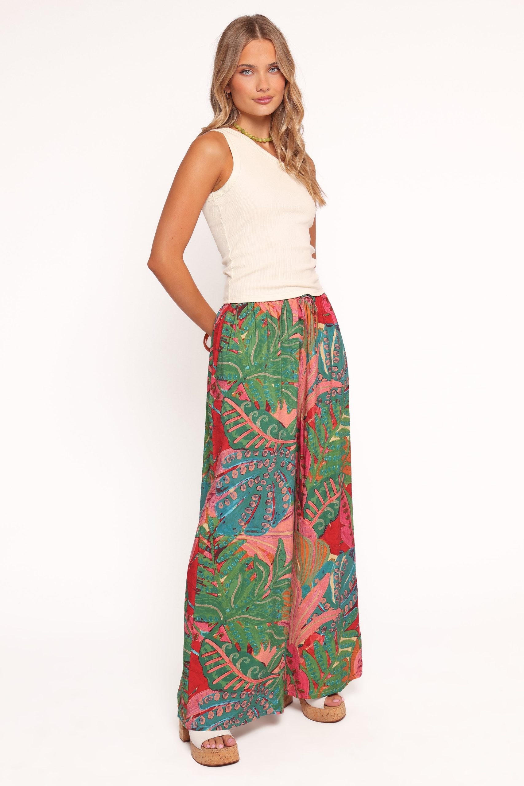 Charly Wide Leg Pant - Calypso Coral - Image 3
