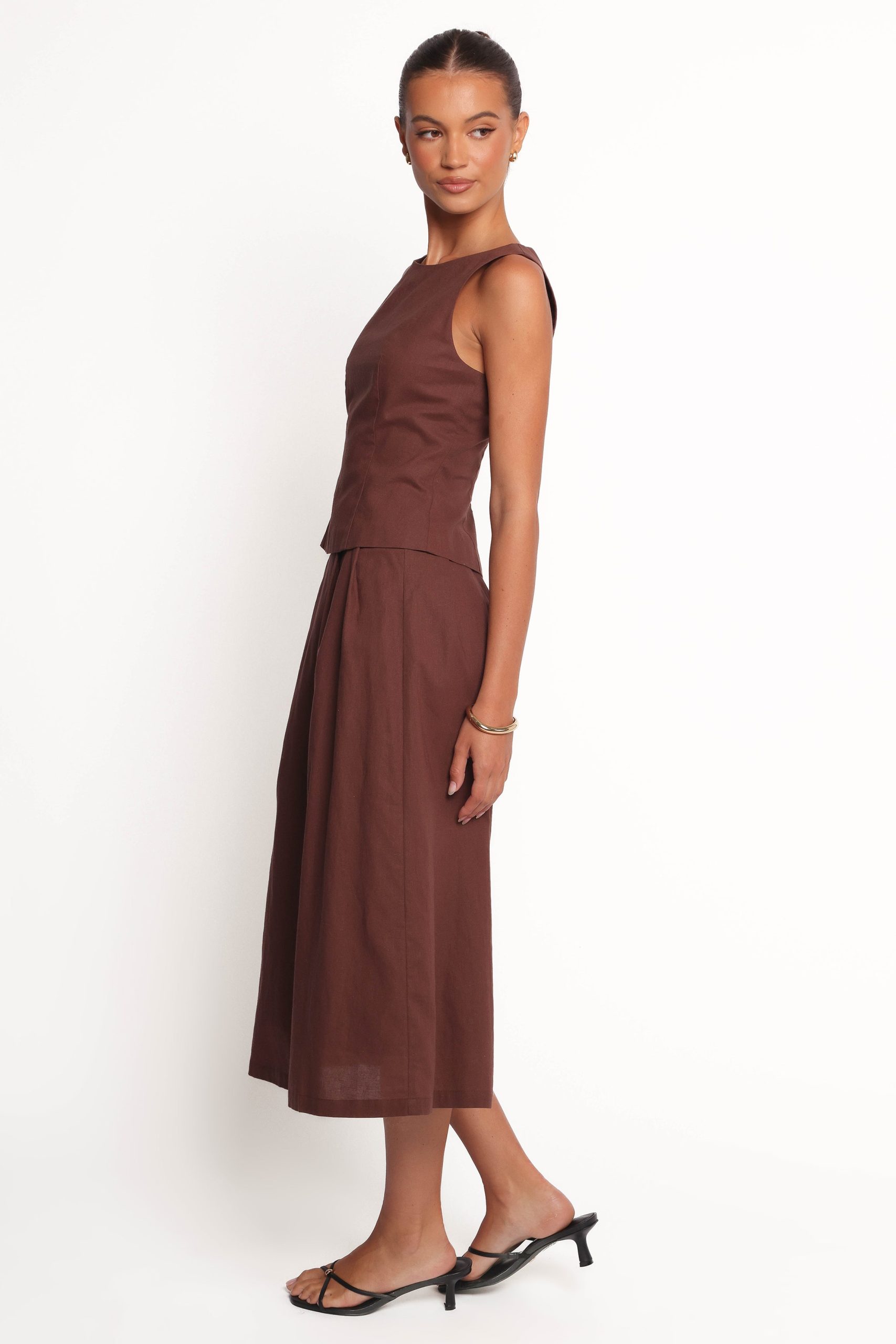 Chiaro Midi Skirt - Brown - Image 5