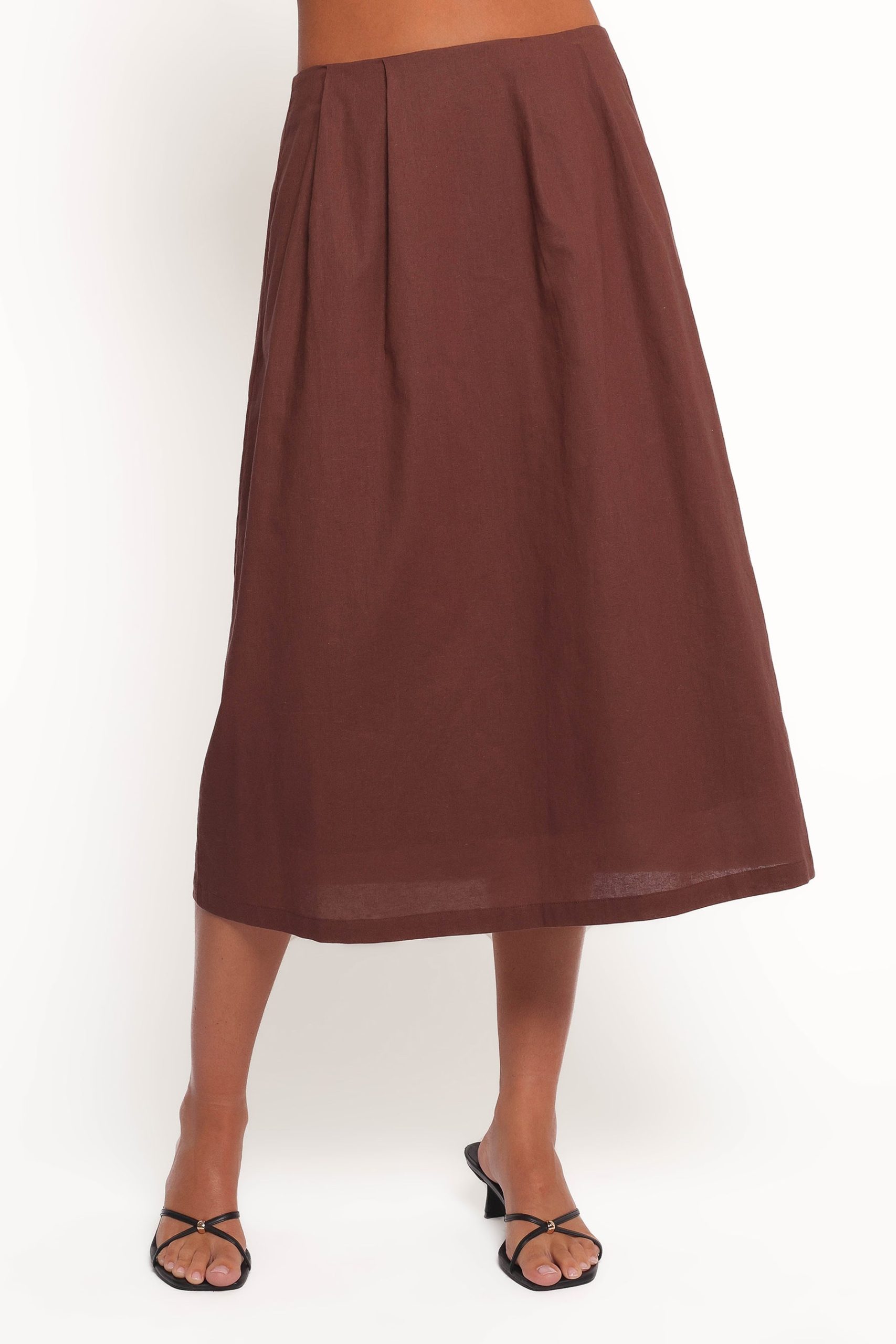 Chiaro Midi Skirt - Brown - Image 3