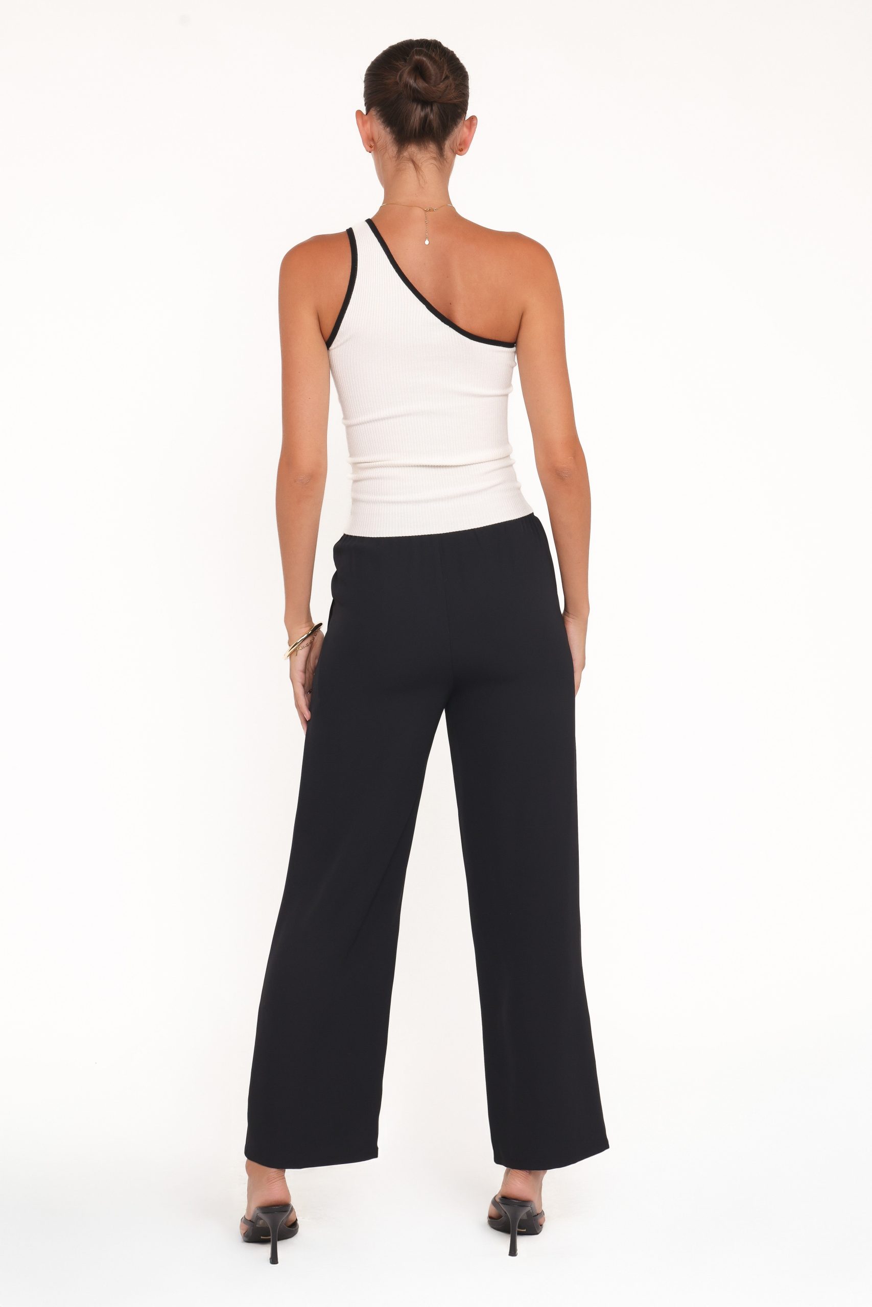Clark Crepe Wide Leg Pant - Black - Image 5