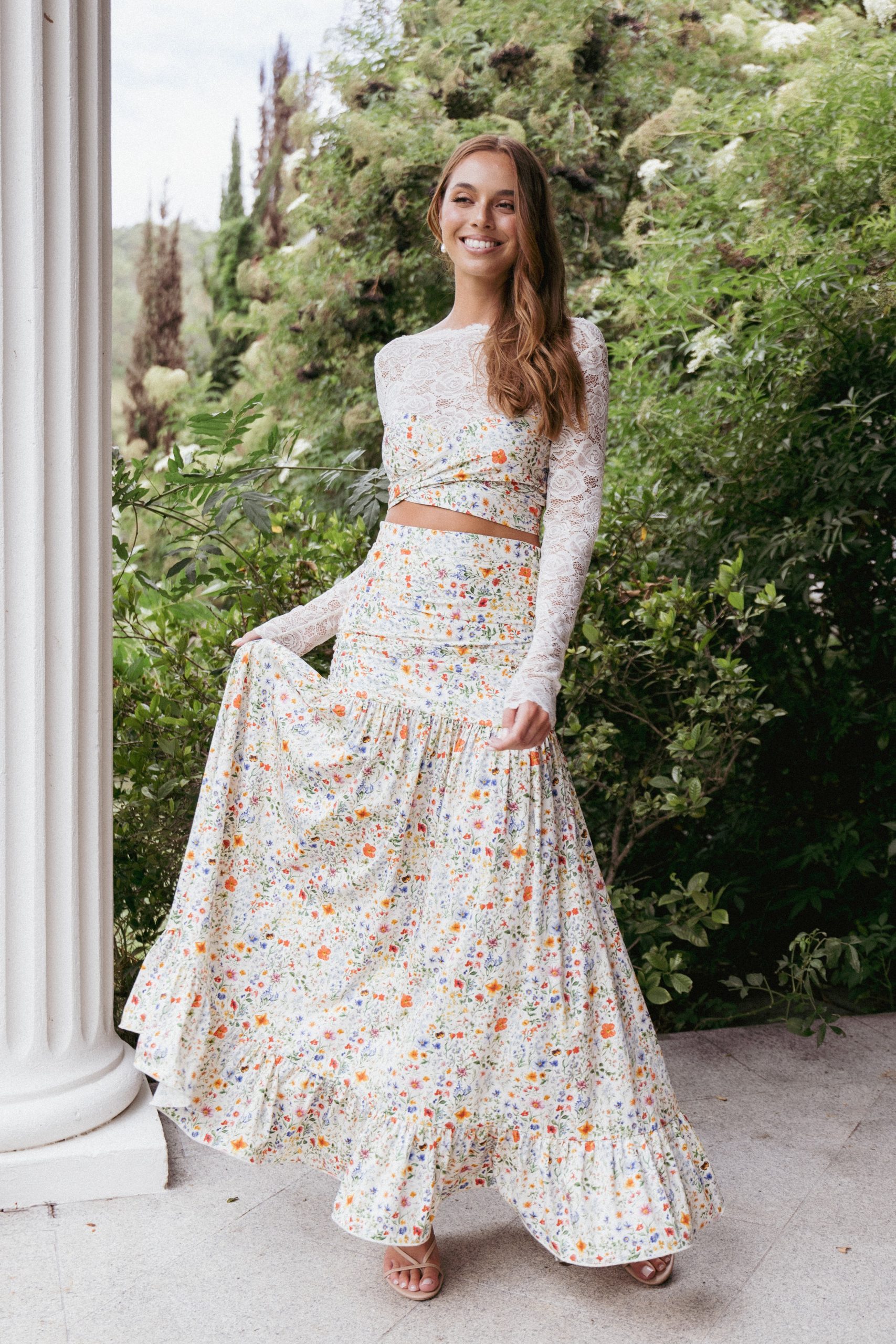 Dara Maxi Skirt - Garden Floral - Image 9