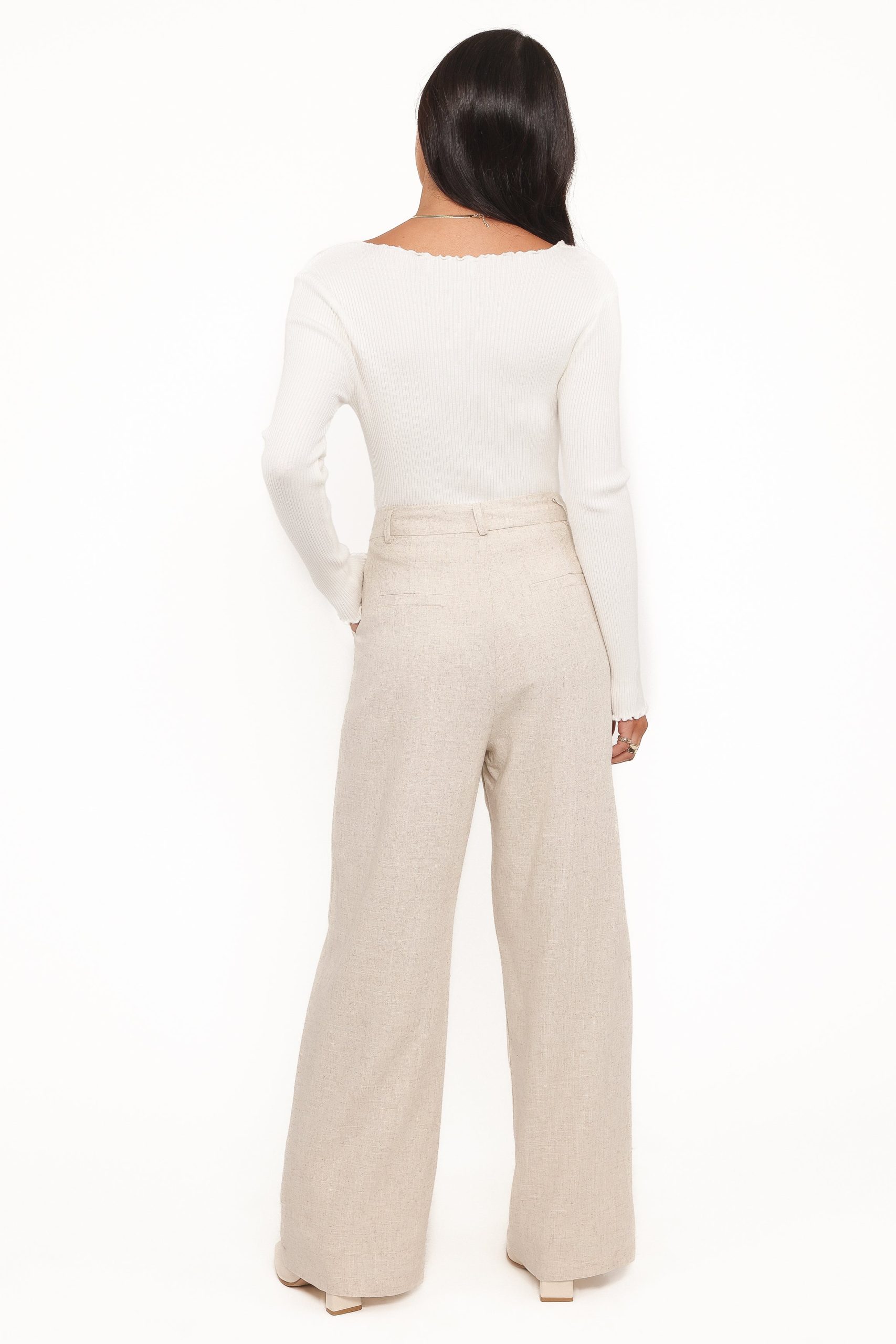 Dean Linen Pants - Beige - Image 5
