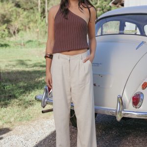 Dean Linen Pants - Beige