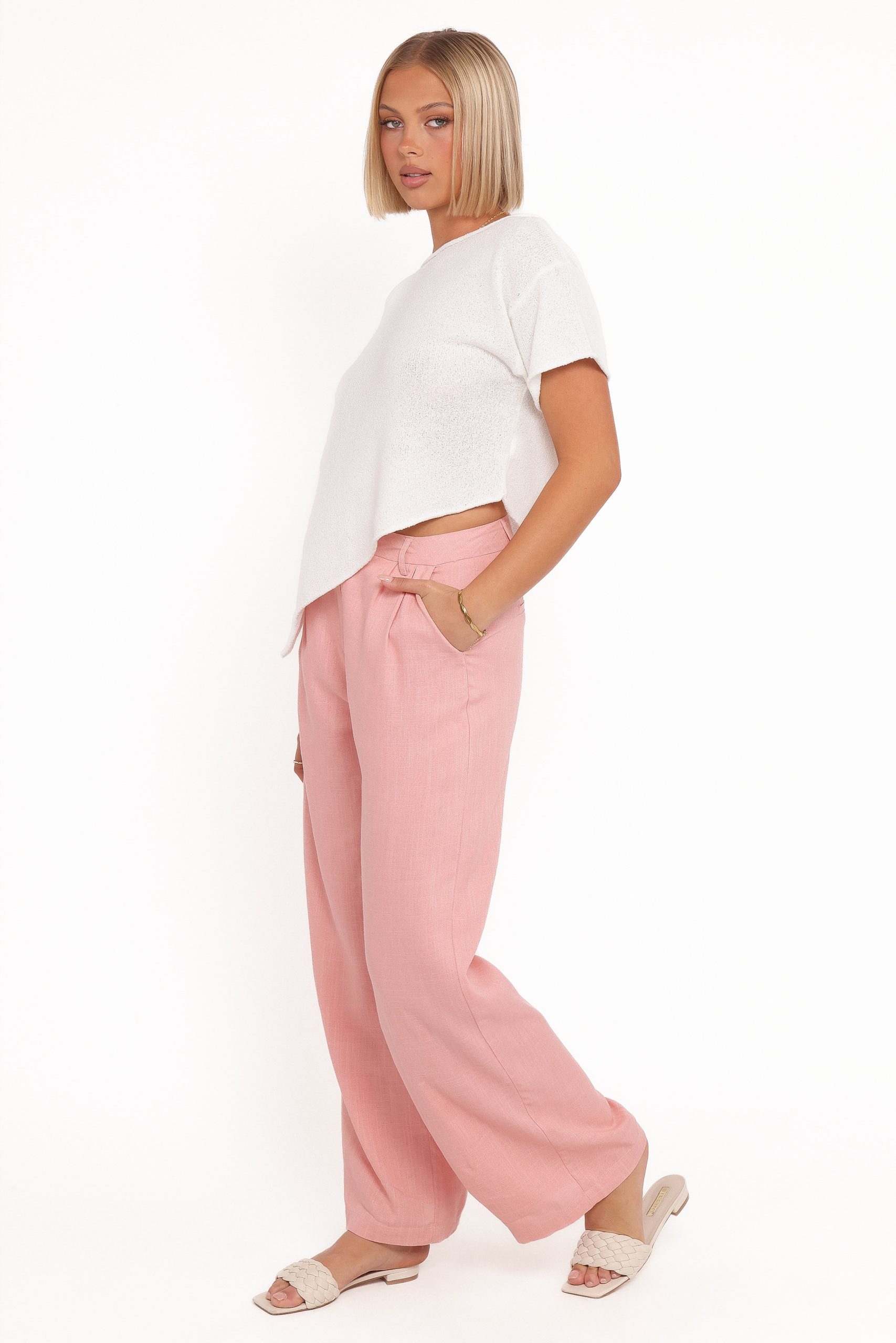Dean Linen Pants - Light Pink - Image 5