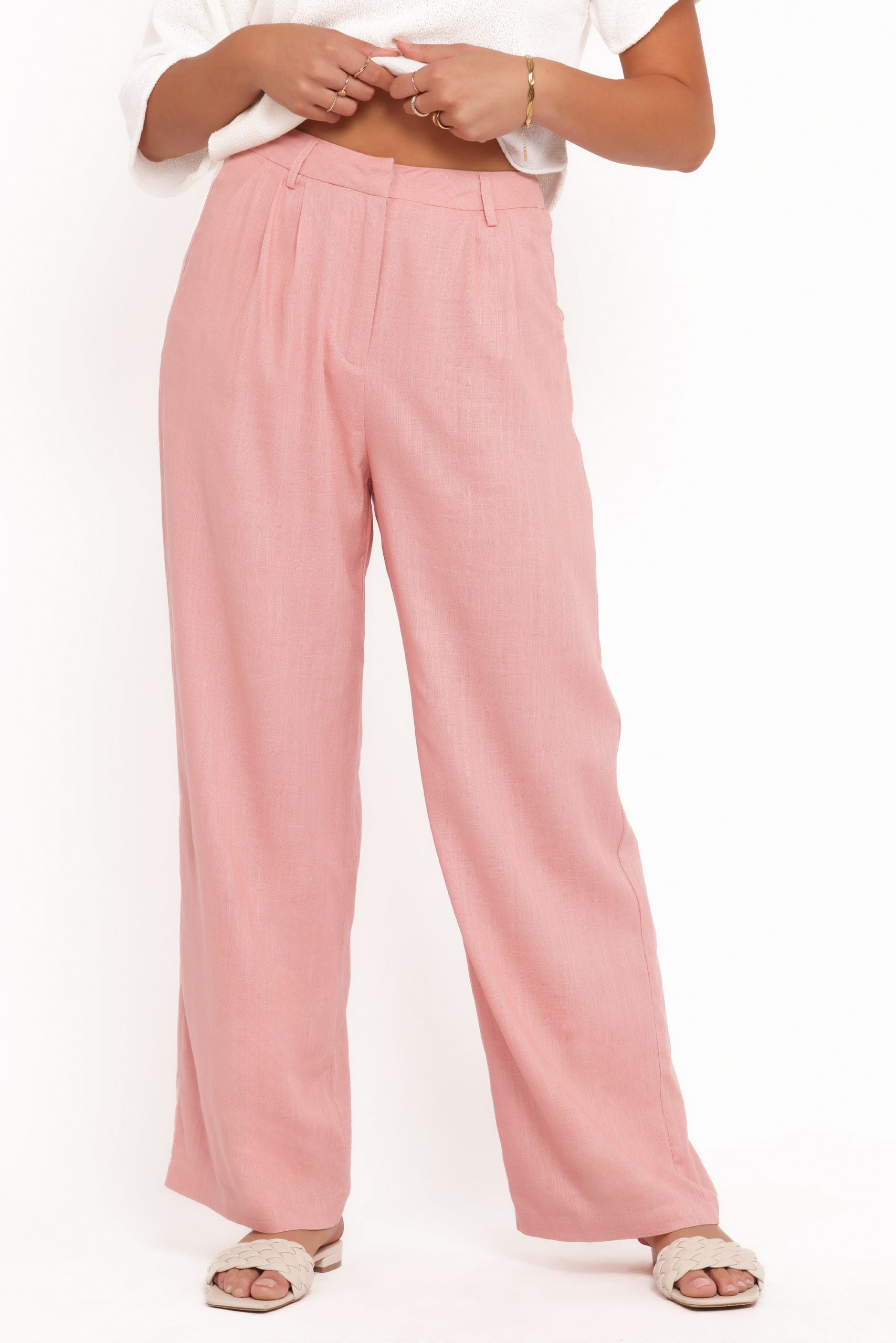Dean Linen Pants - Light Pink - Image 3