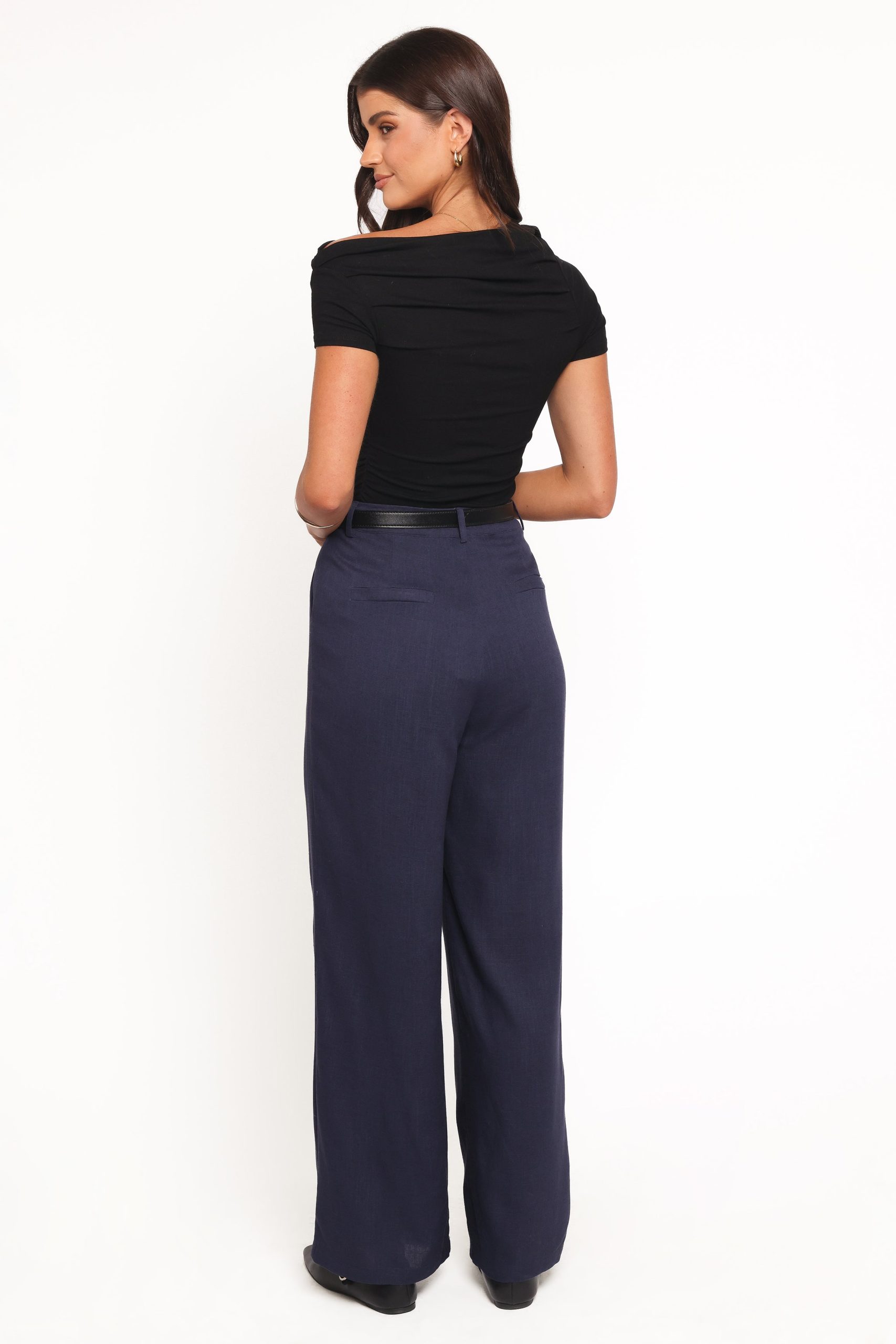 Dean Linen Pants - Navy - Image 4