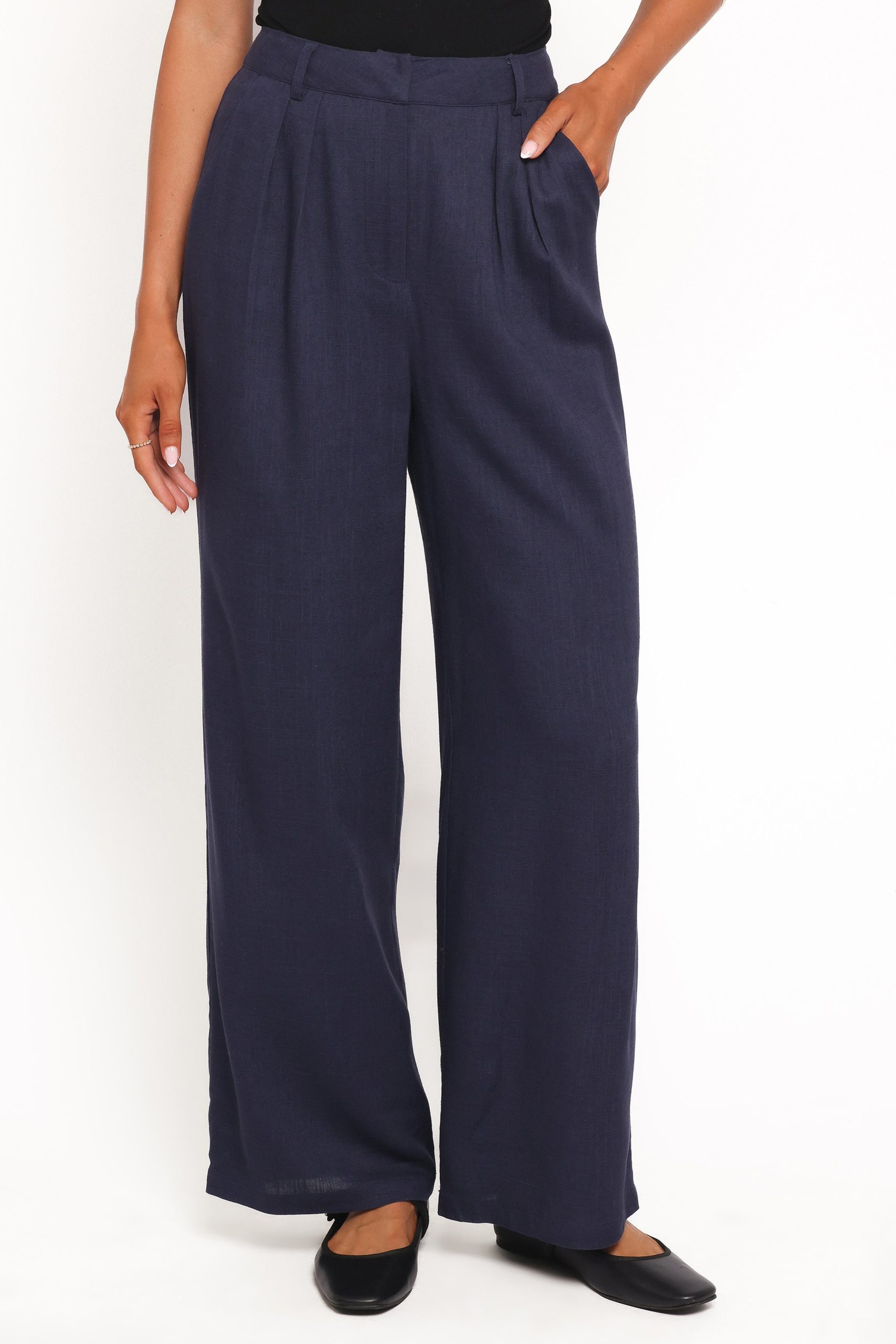 Dean Linen Pants - Navy - Image 2