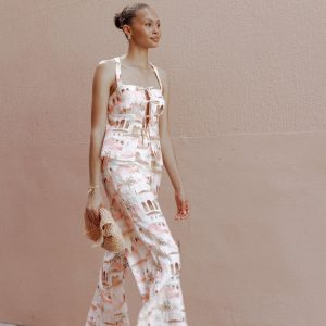 Devina Pants - Tan Print