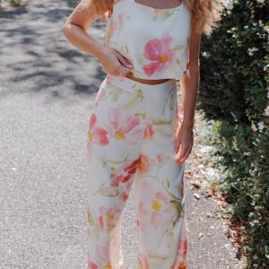Devlin Pant - Pink Garden Floral