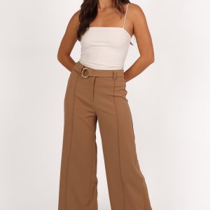 Elaine Belted Pant - Mocha