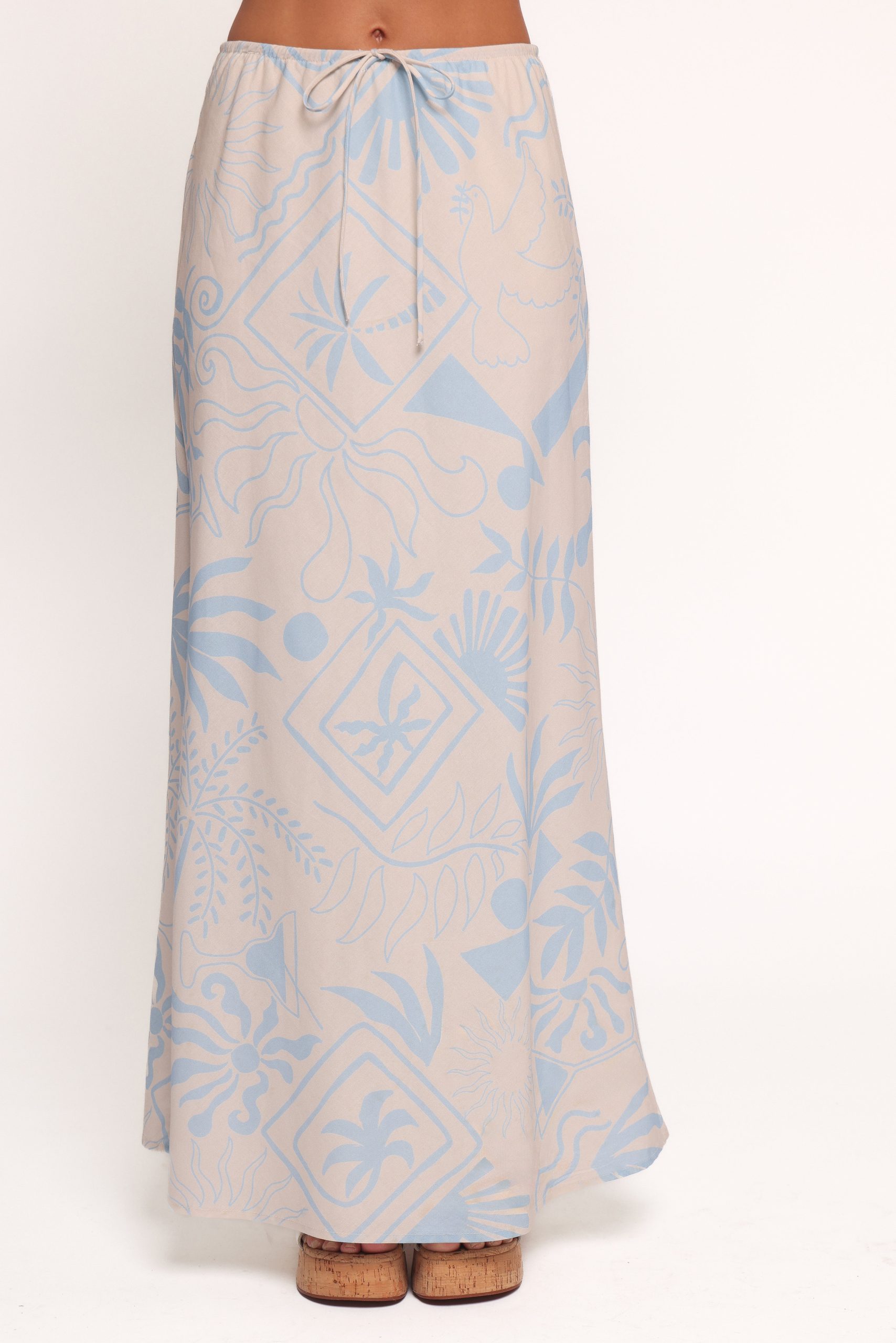 Elena Maxi Skirt - Blue Soleil - Image 2