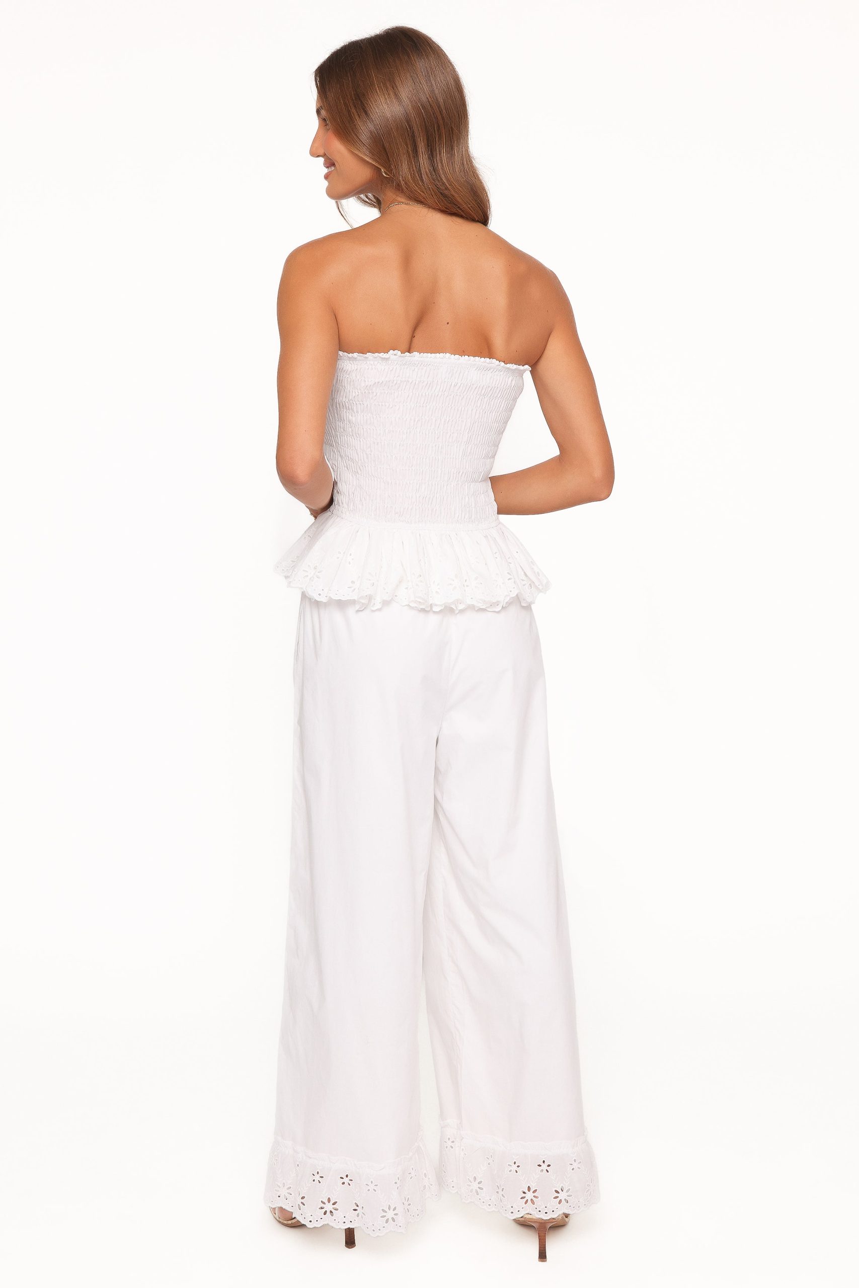 Eliska Frill Hem Pant - White - Image 5