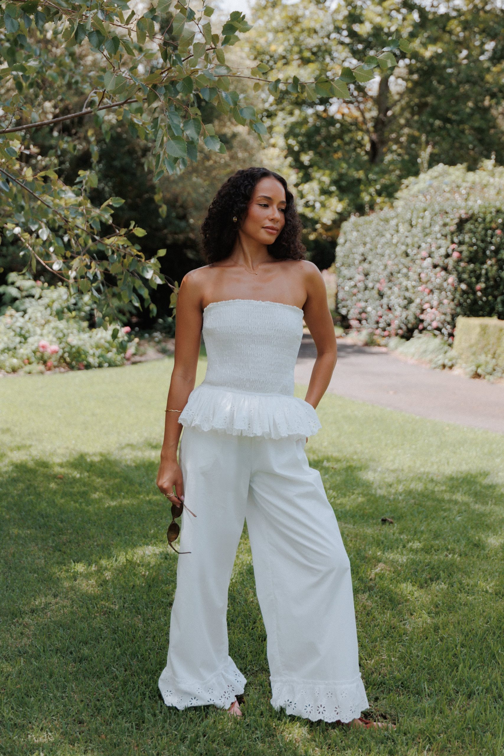 Eliska Frill Hem Pant - White - Image 8