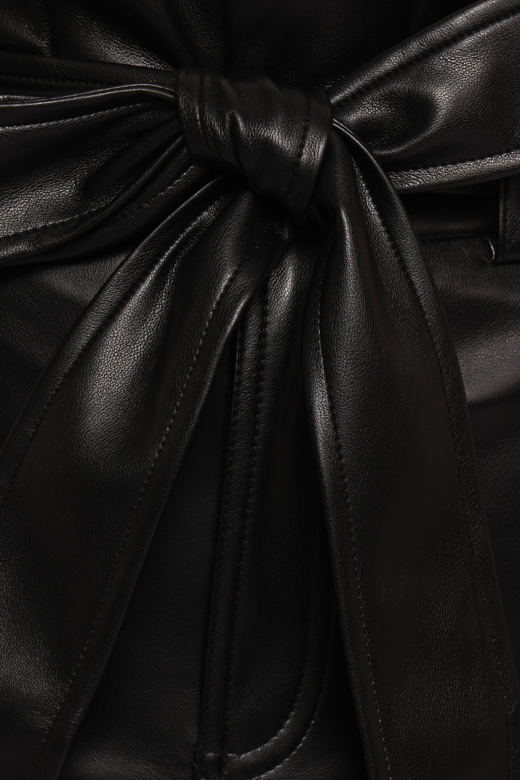 Franka Faux Leather Midi Skirt - Black - Image 7
