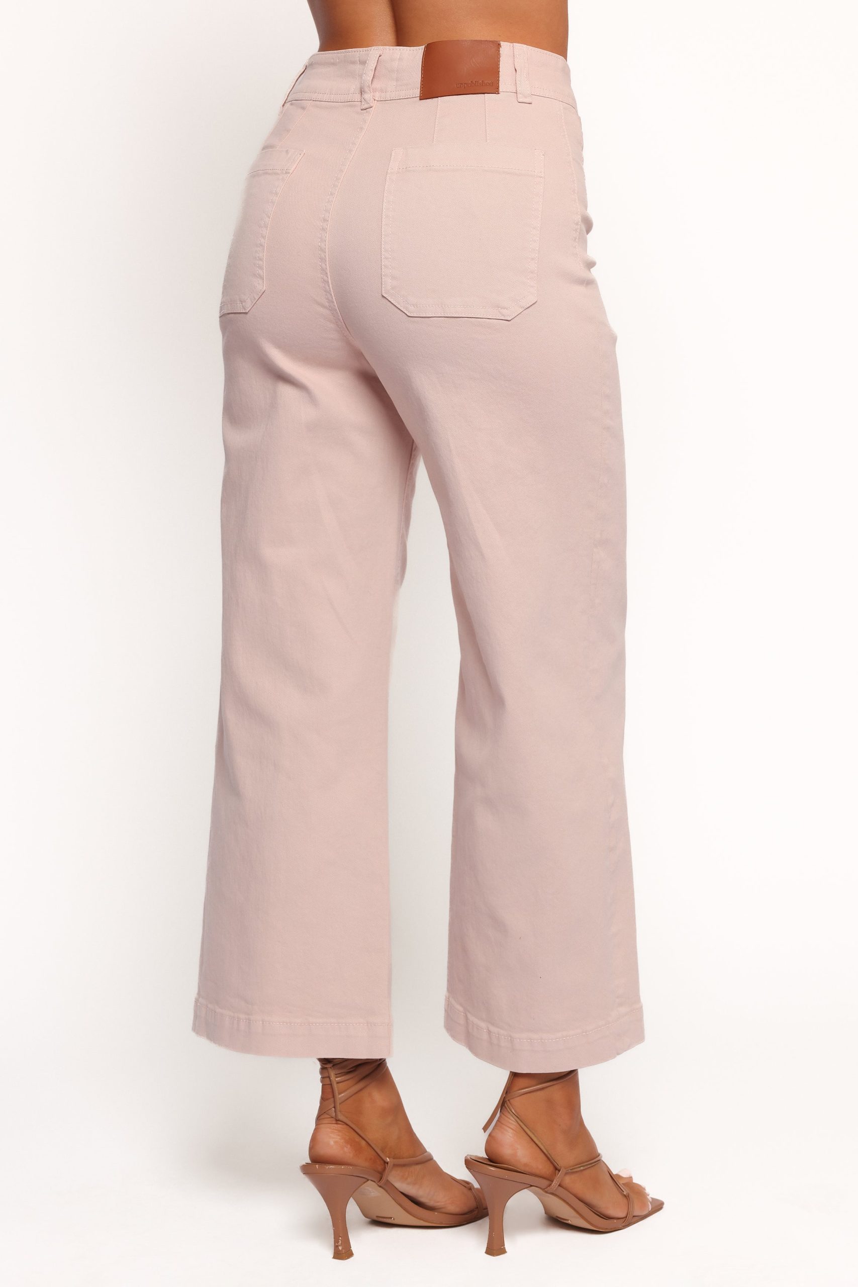 Gemma Cropped Wide Leg Jeans - Sepia Rose - Image 5