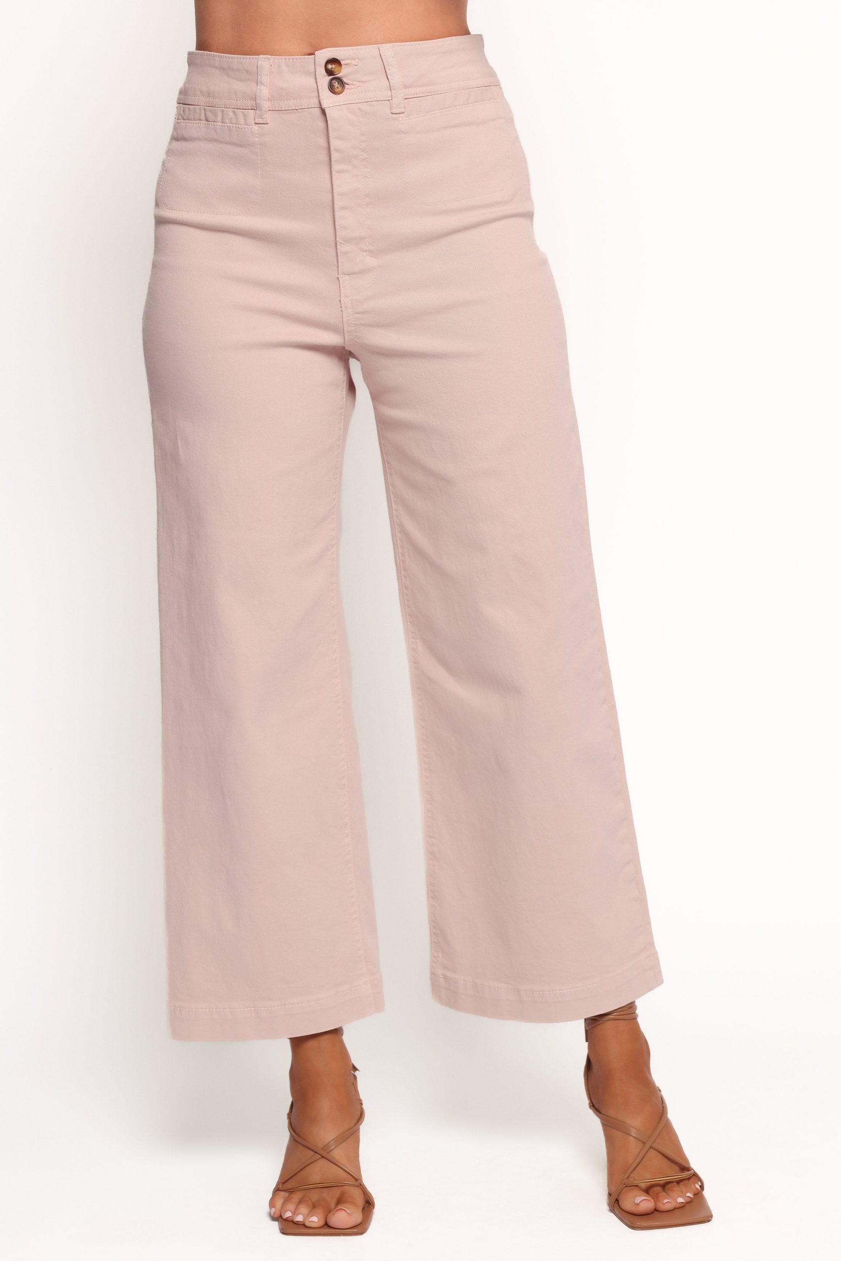 Gemma Cropped Wide Leg Jeans - Sepia Rose - Image 4