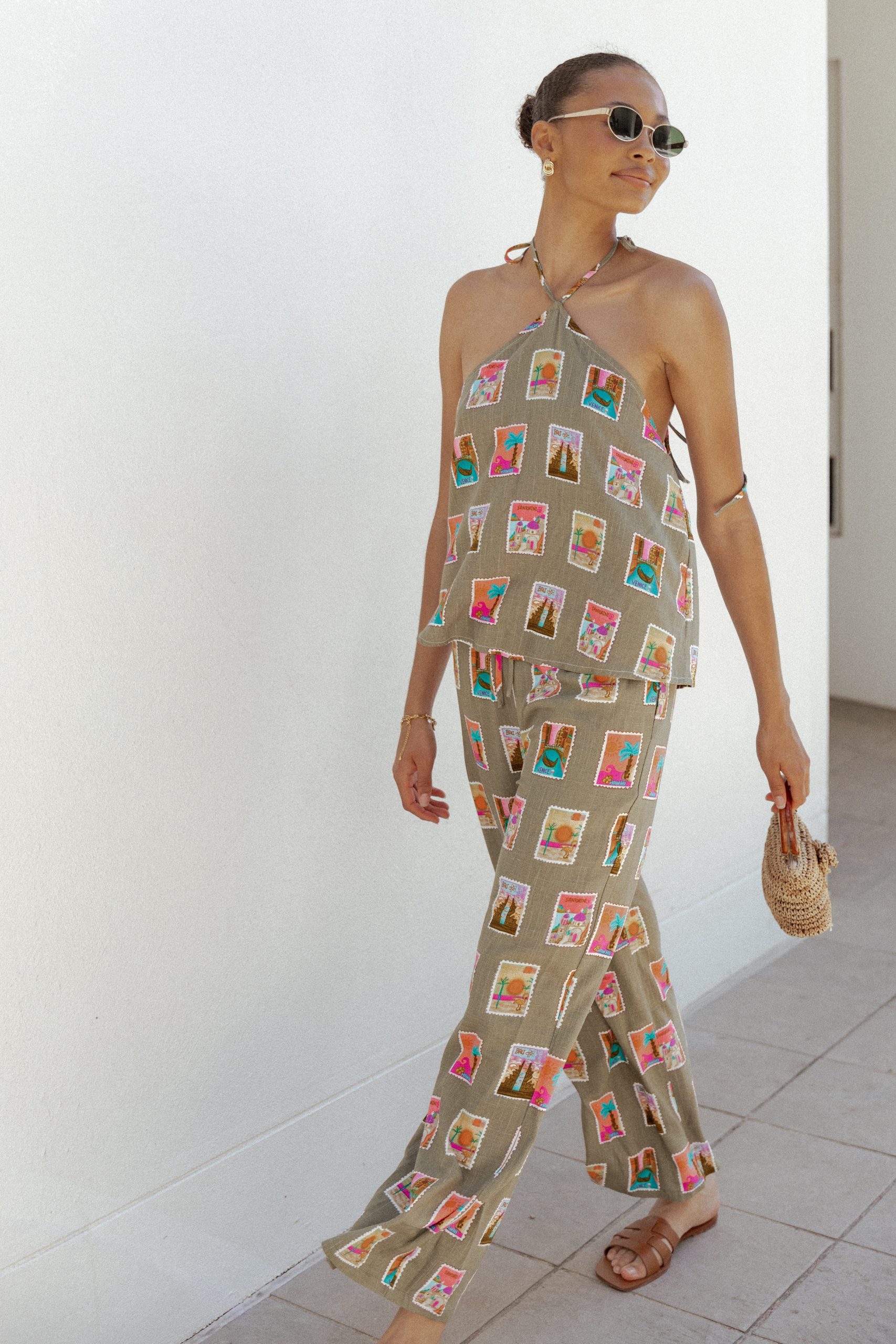Hana Pants - Olive Print - Image 2
