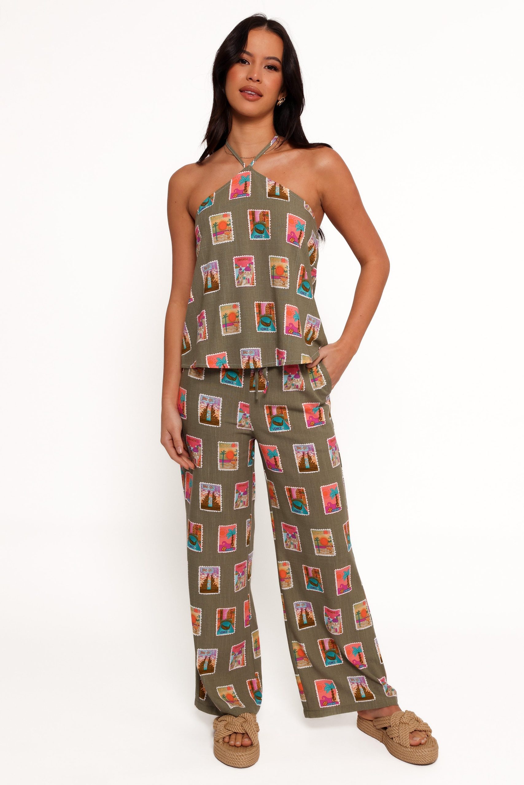 Hana Pants - Olive Print - Image 4