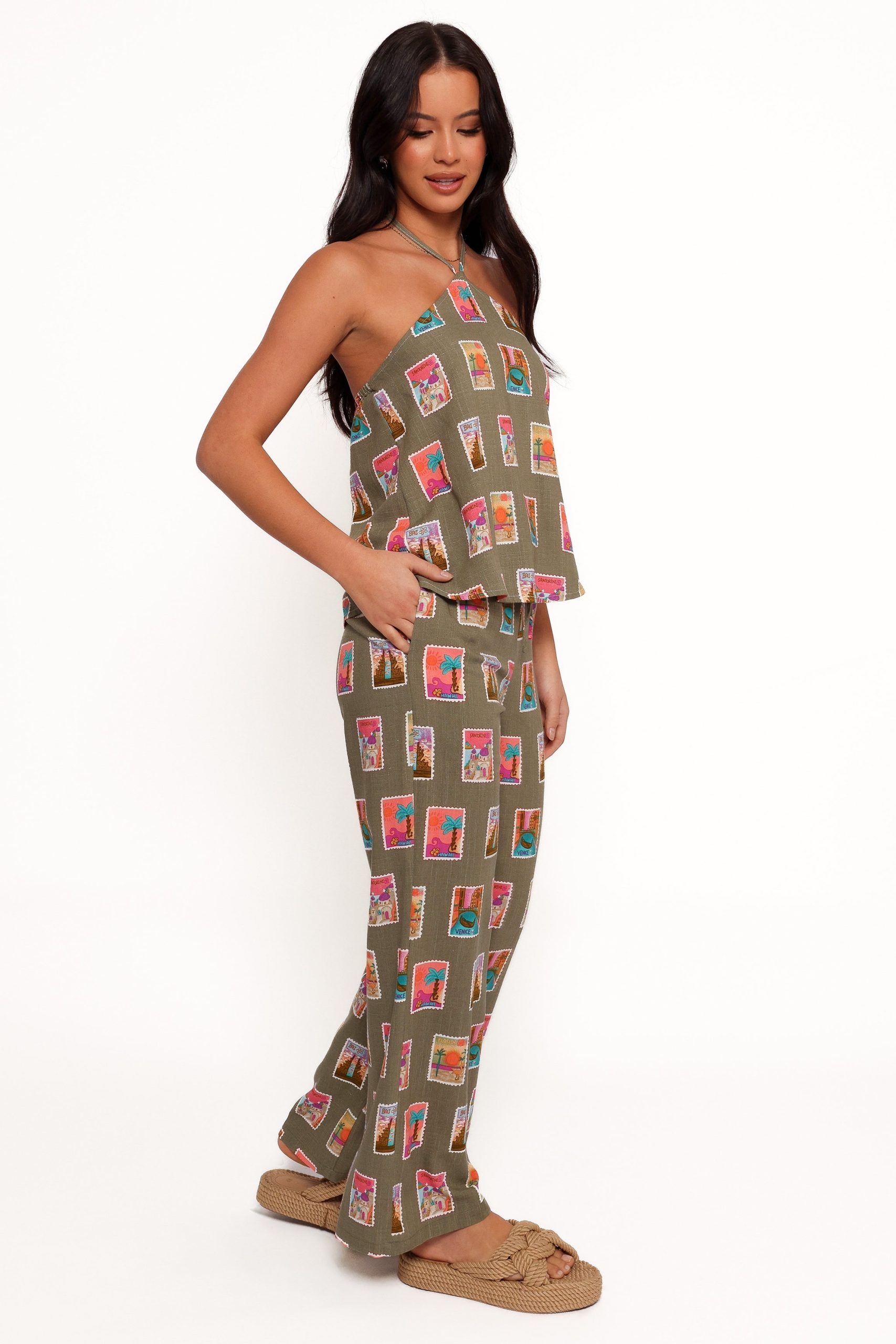 Hana Pants - Olive Print - Image 7