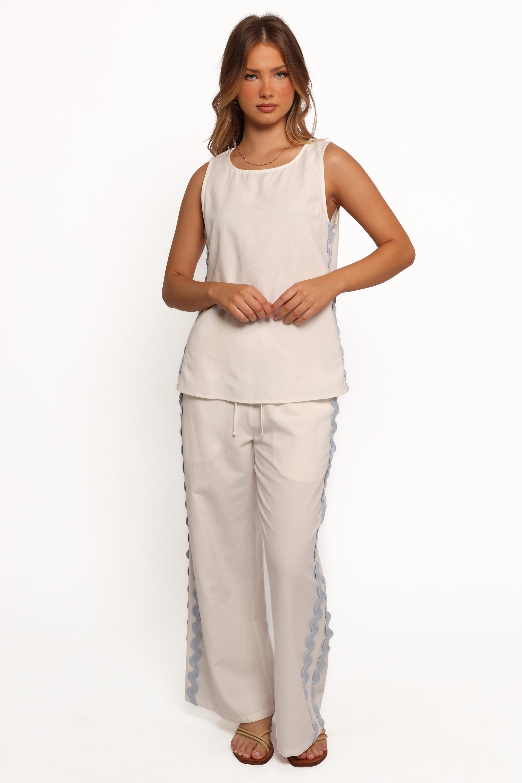 Jasinta Pants - Cream Blue - Image 3