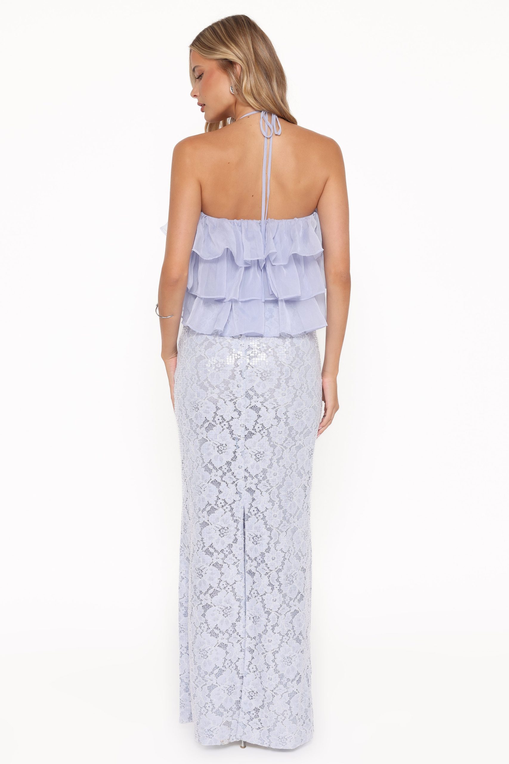 Jennings Lace Maxi Skirt - Blue Sequin - Image 5