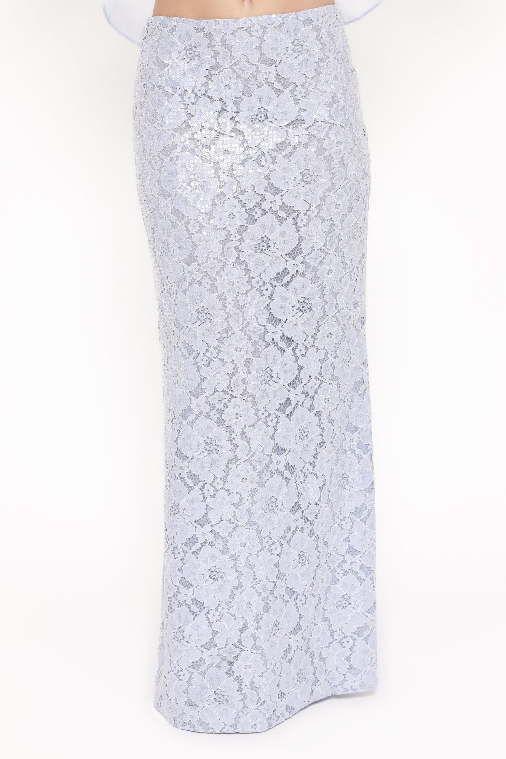 Jennings Lace Maxi Skirt - Blue Sequin - Image 3