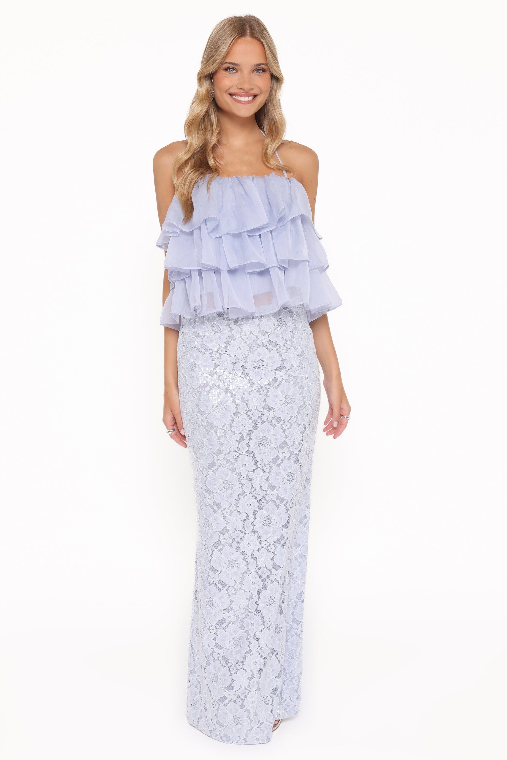 Jennings Lace Maxi Skirt - Blue Sequin - Image 2