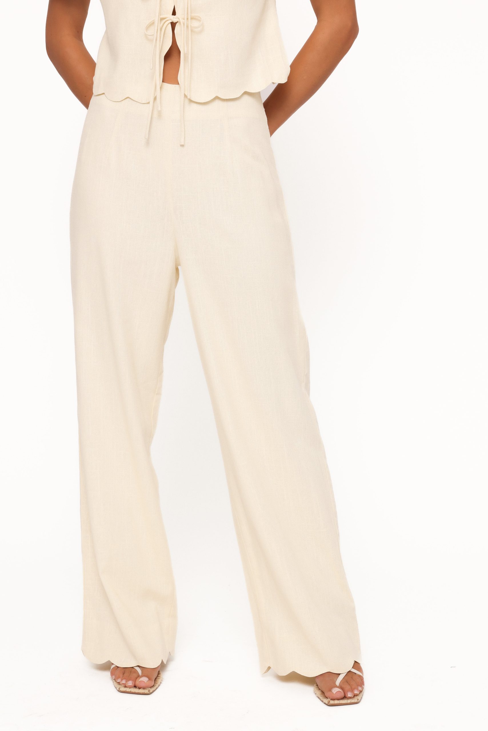 Jensen Scallop Hem Pant - Butter Yellow - Image 3