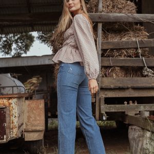 Jolene Wide Leg Jeans - Reflecting