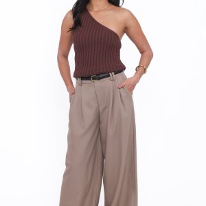 Kathryn Wide Leg Pant - Beige