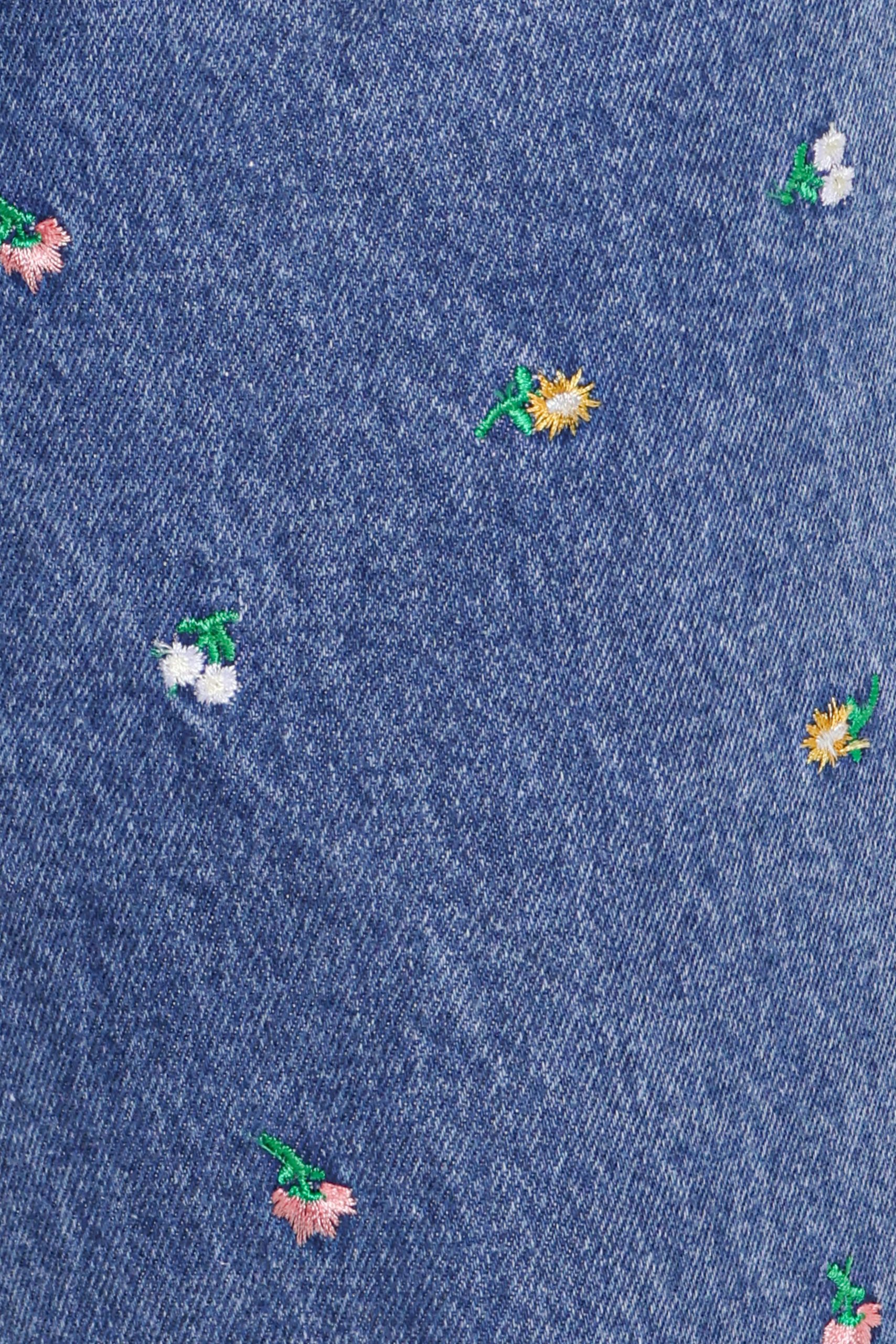 Kendall Straight Leg Jeans - Embroidery Medium Wash - Image 6