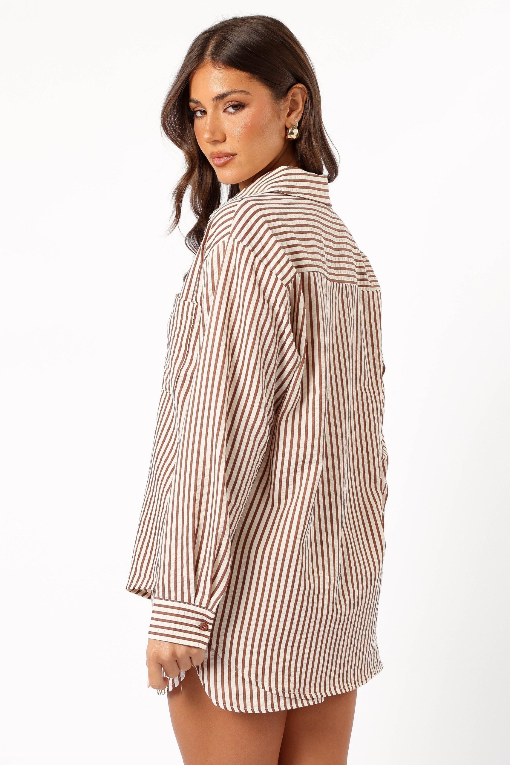 Kennie Shorts - Brown Stripe - Image 5