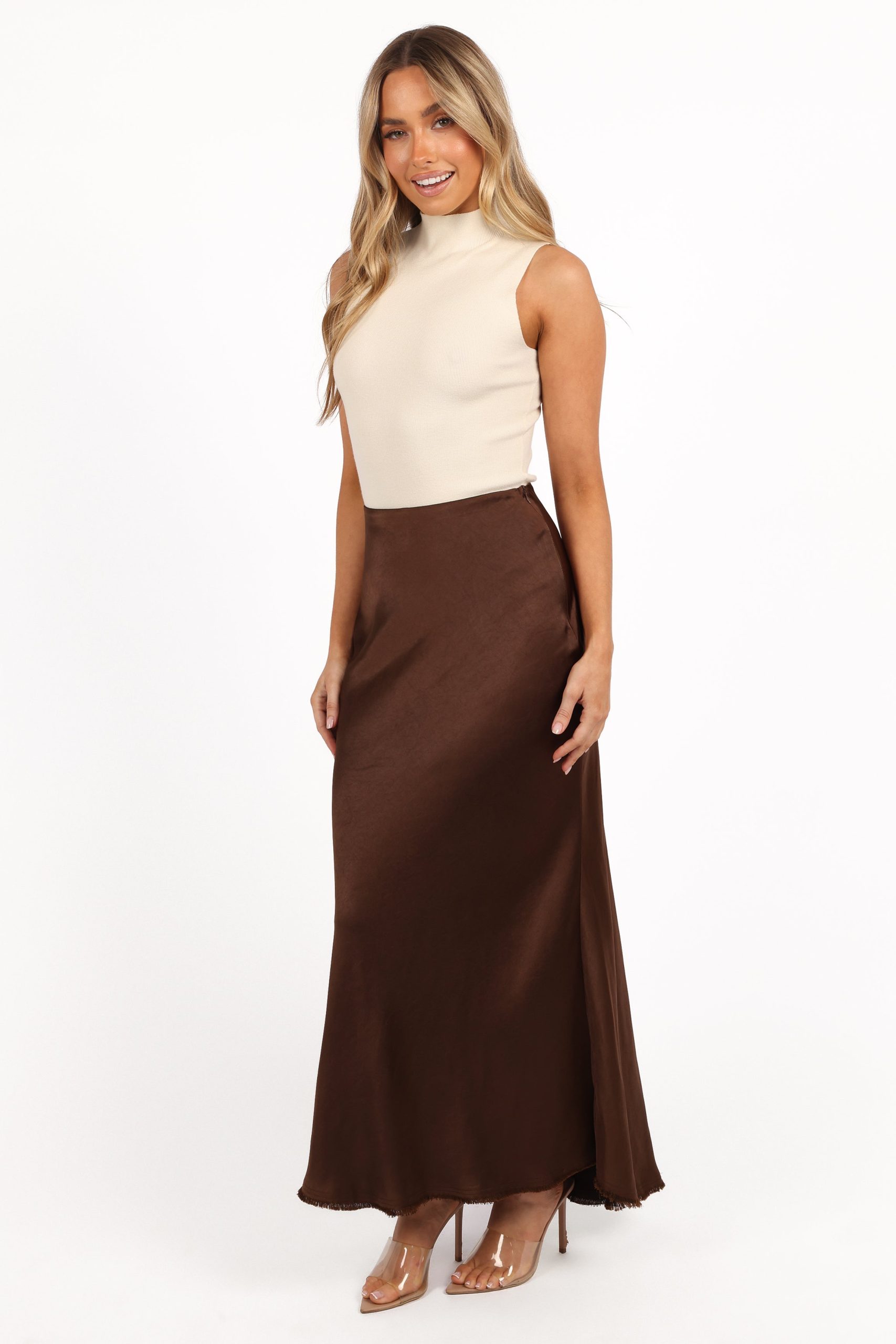 Kora Midi Skirt - Brown - Image 3
