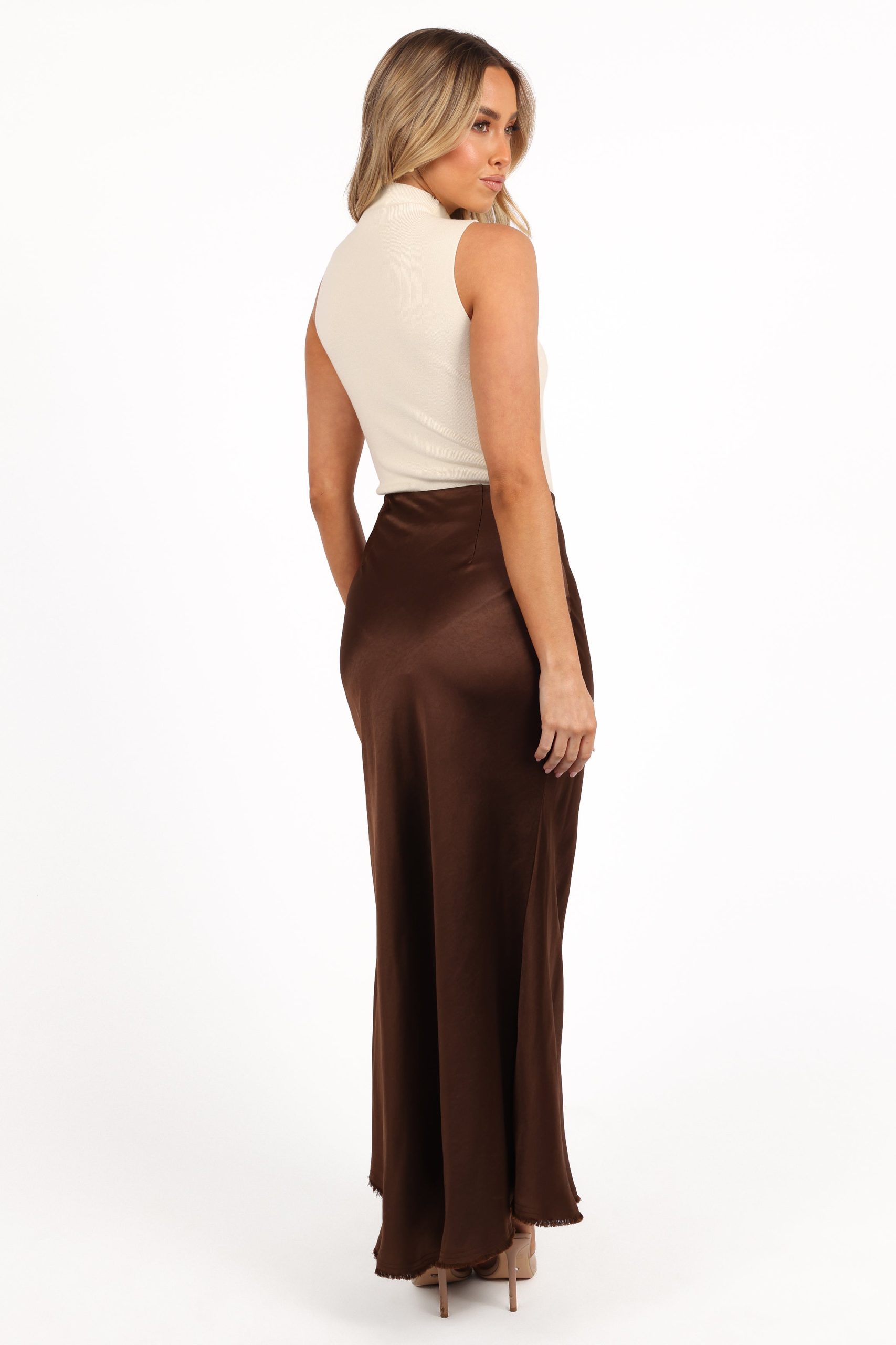 Kora Midi Skirt - Brown - Image 4
