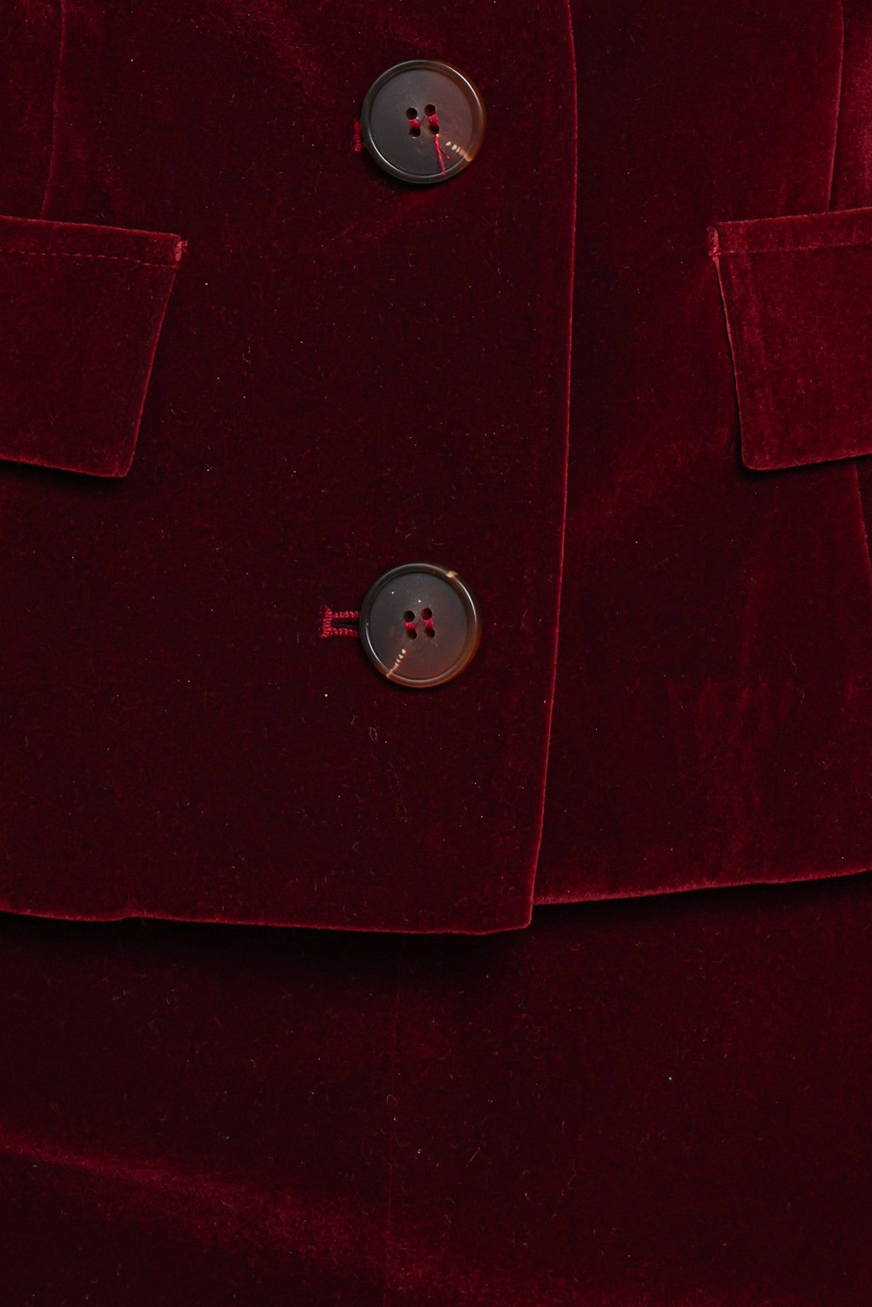Lainey Velvet Mini Skirt - Burgundy - Image 6