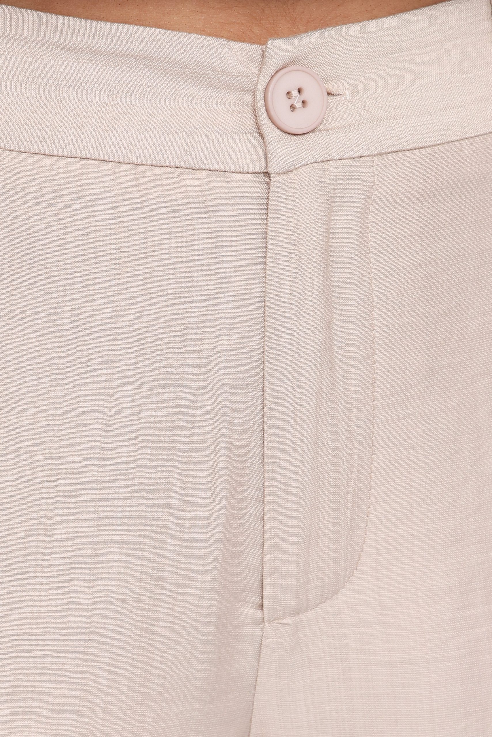 Lauren Wide Leg Pant - Beige - Image 6