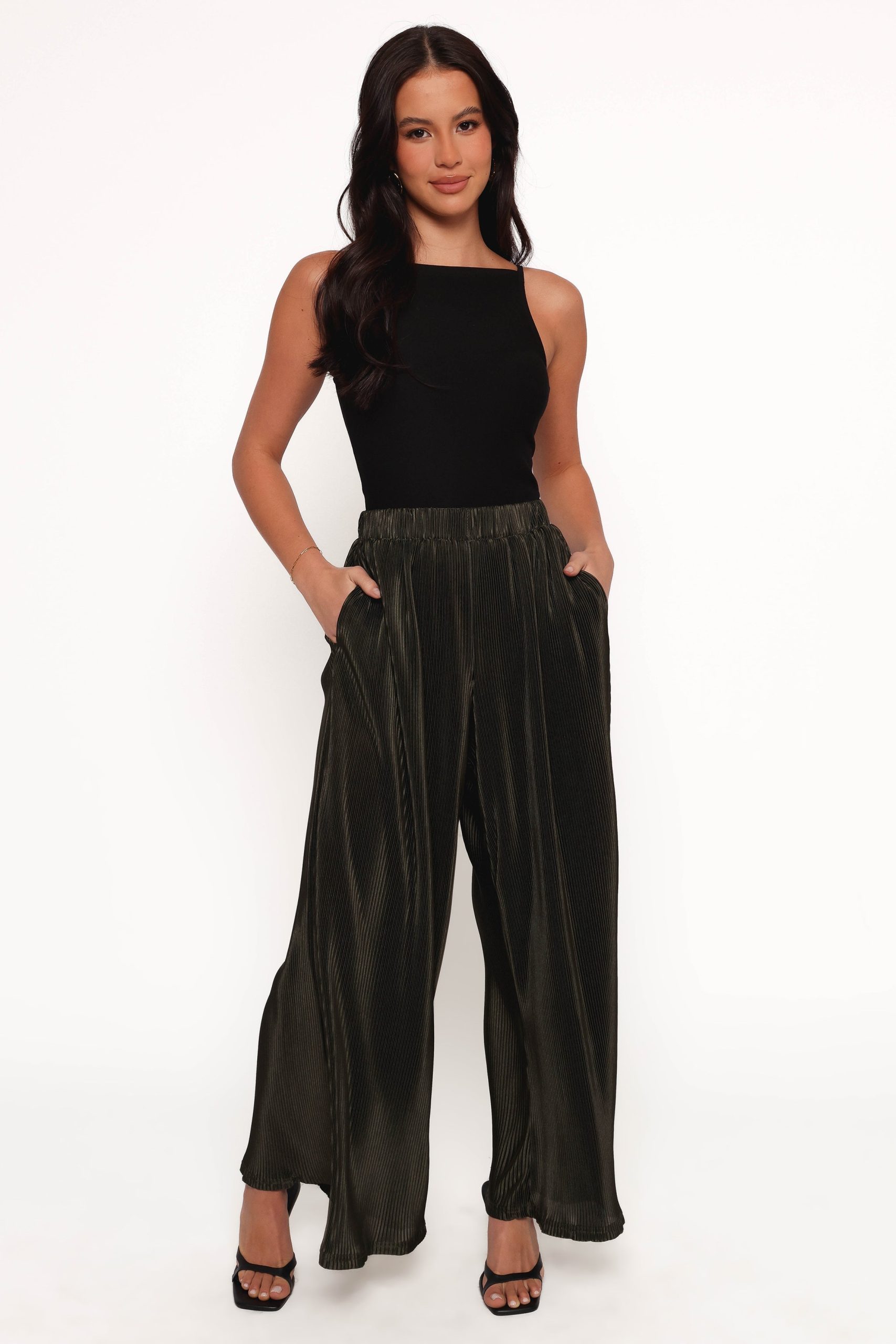 Leria Wide Pant - Olive - Image 3