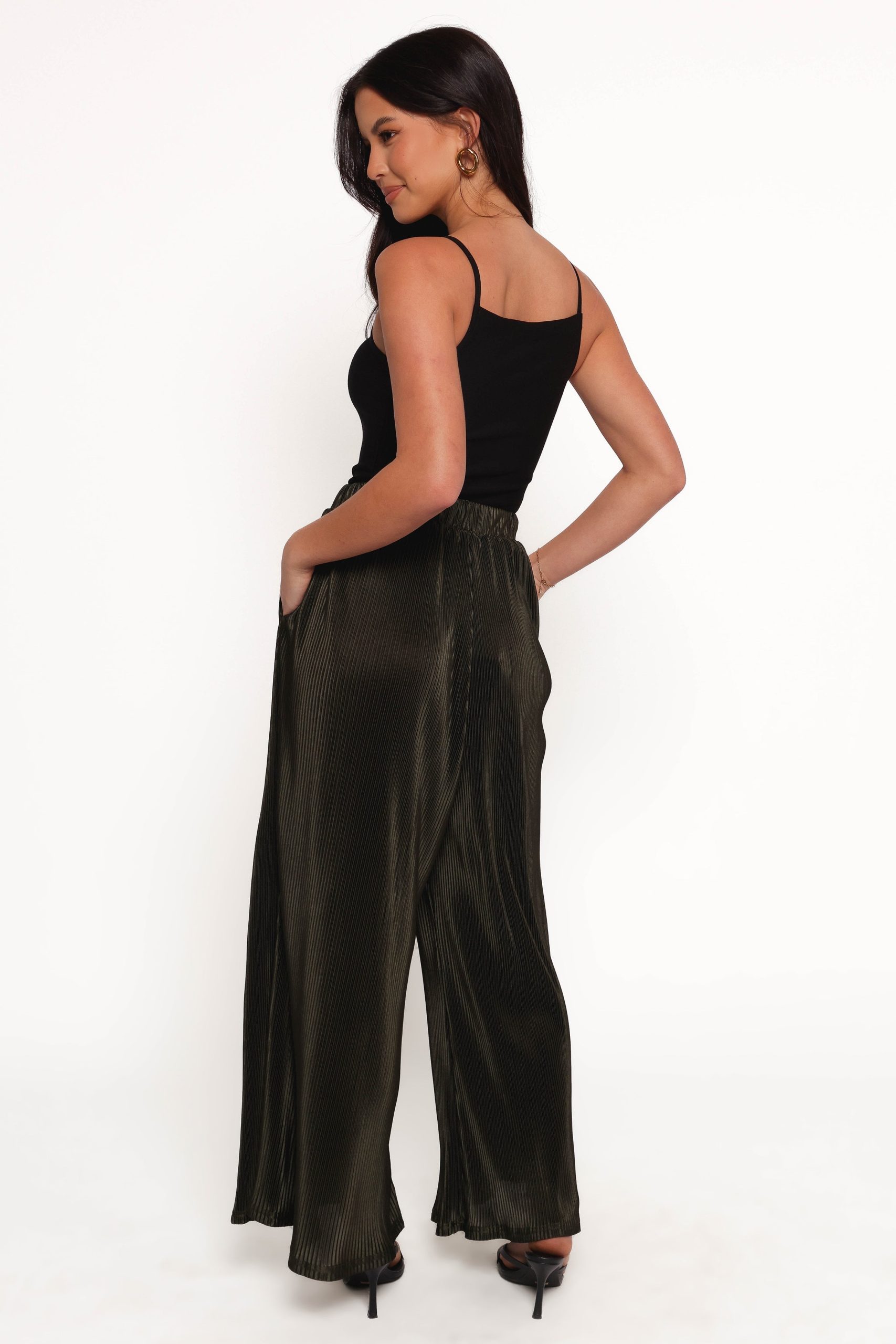 Leria Wide Pant - Olive - Image 6